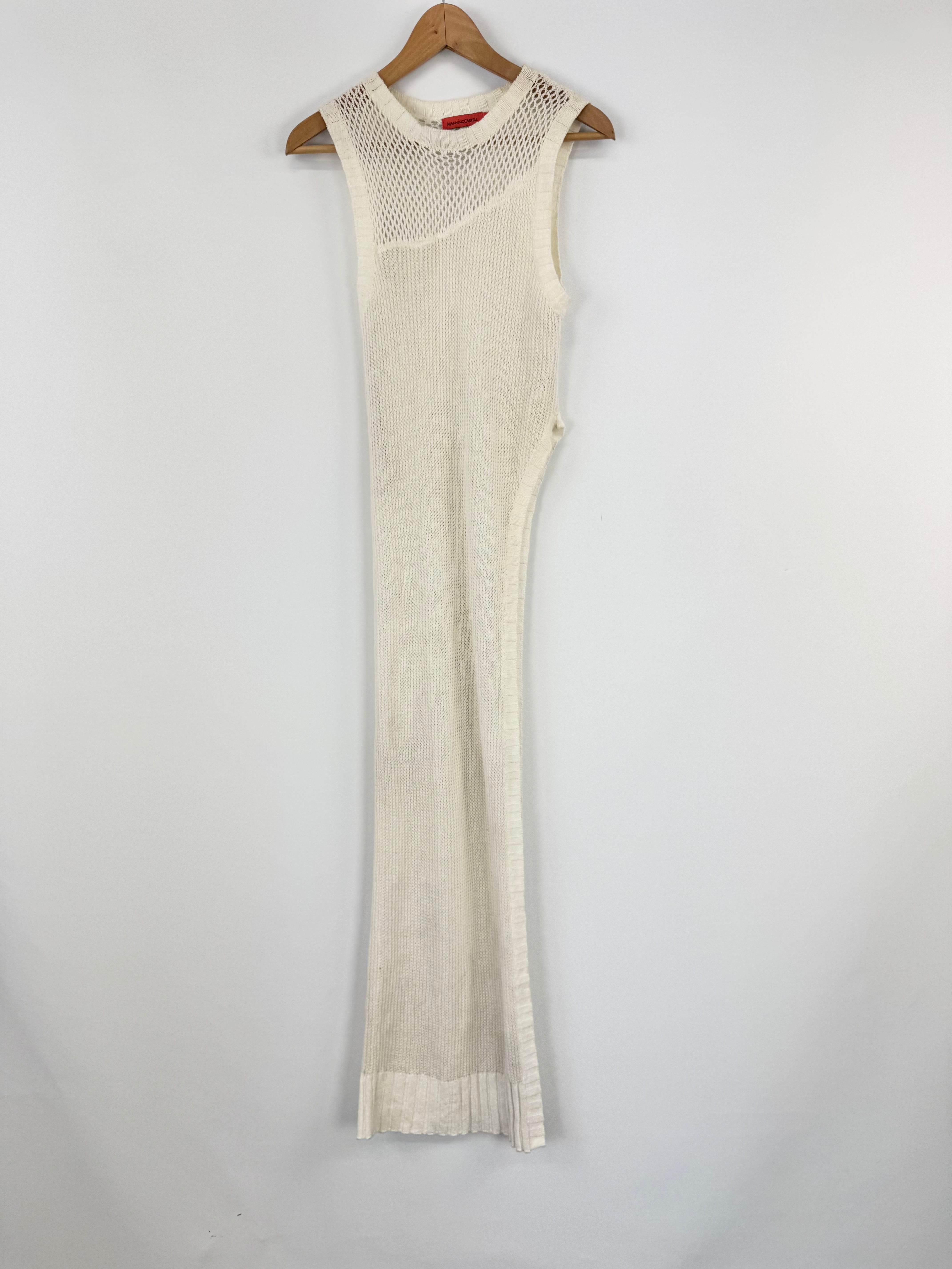 Manning Cartell Cream Crochet Cotton & Linen Maxi Tunic - AU8