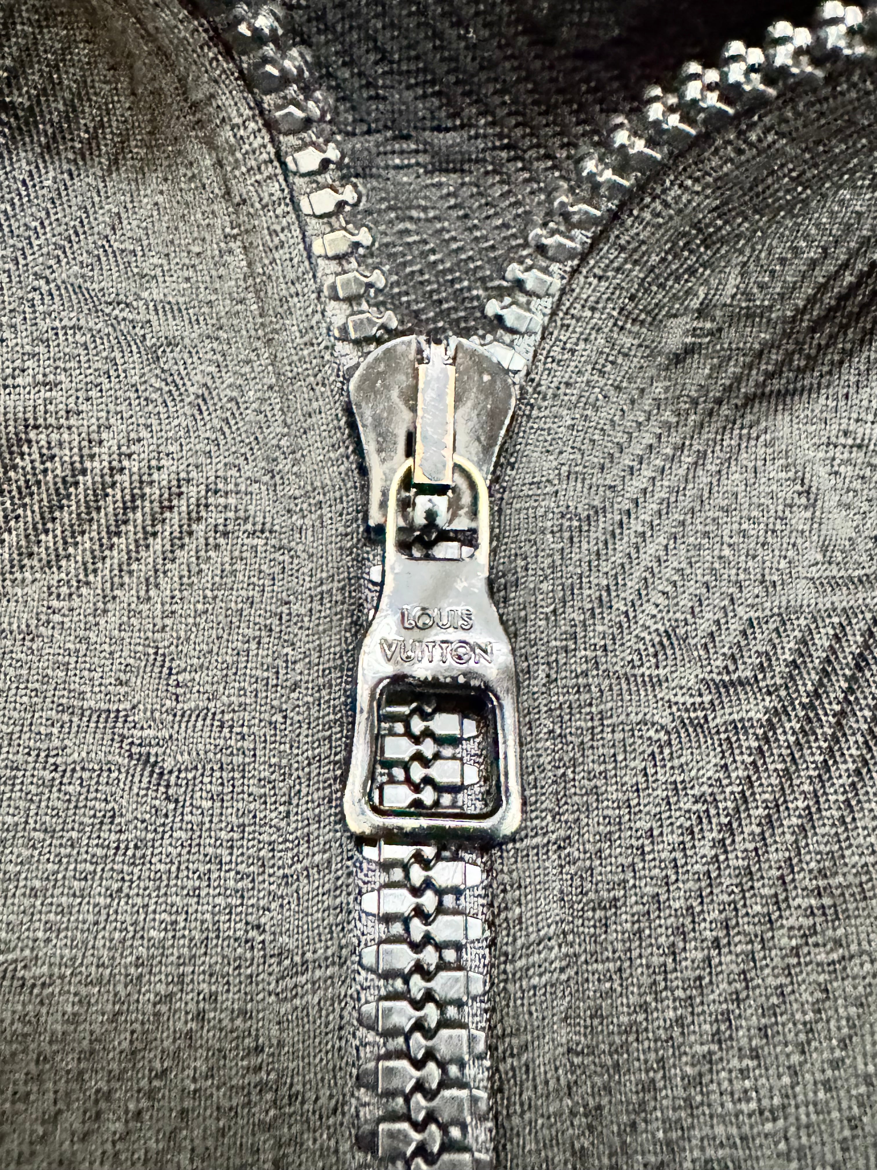 Louis Vuitton Black Monogram Embossed Zippered Jacket - M