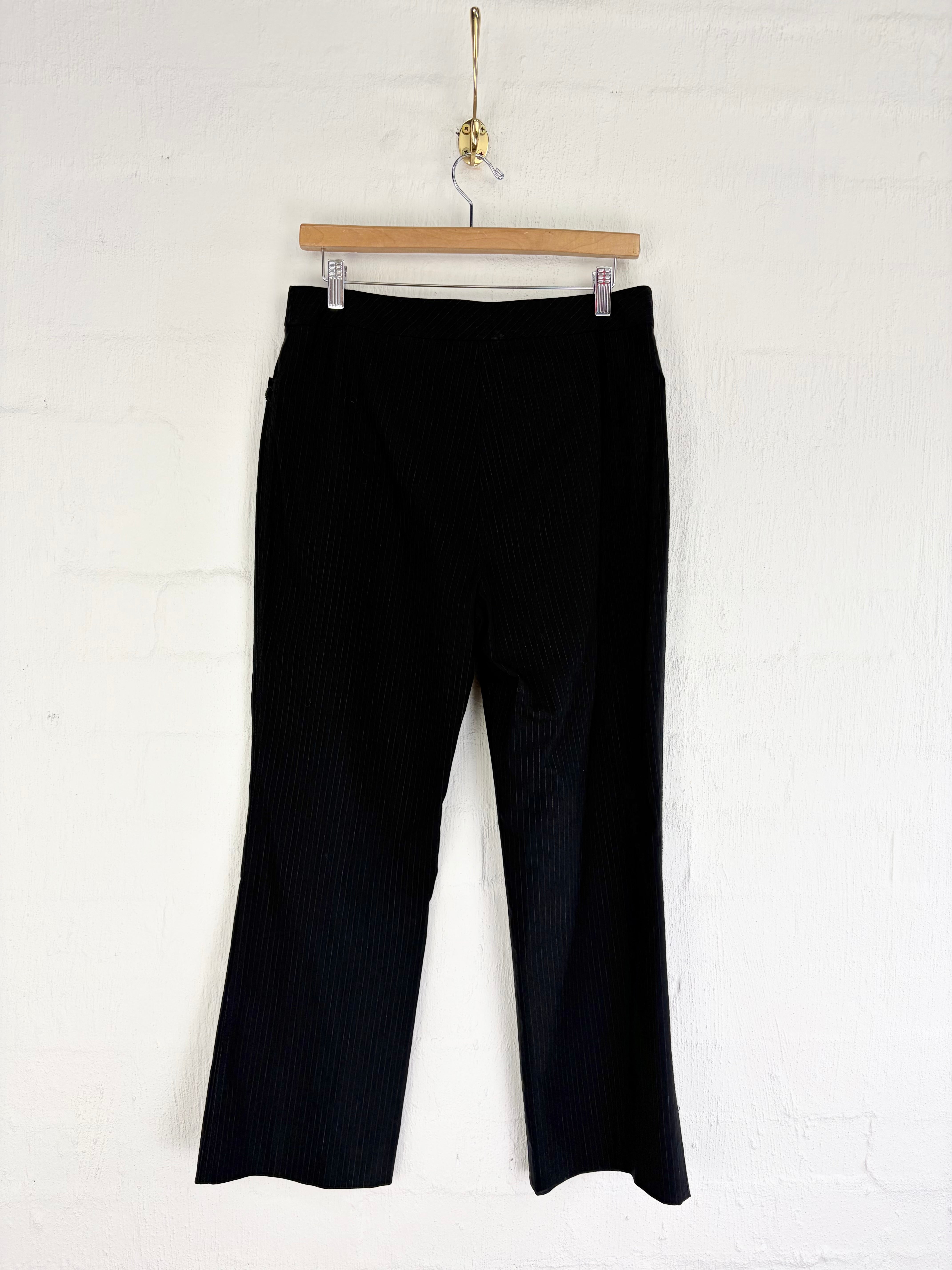 Vespucci Black Pinstriped Slacks - AU12