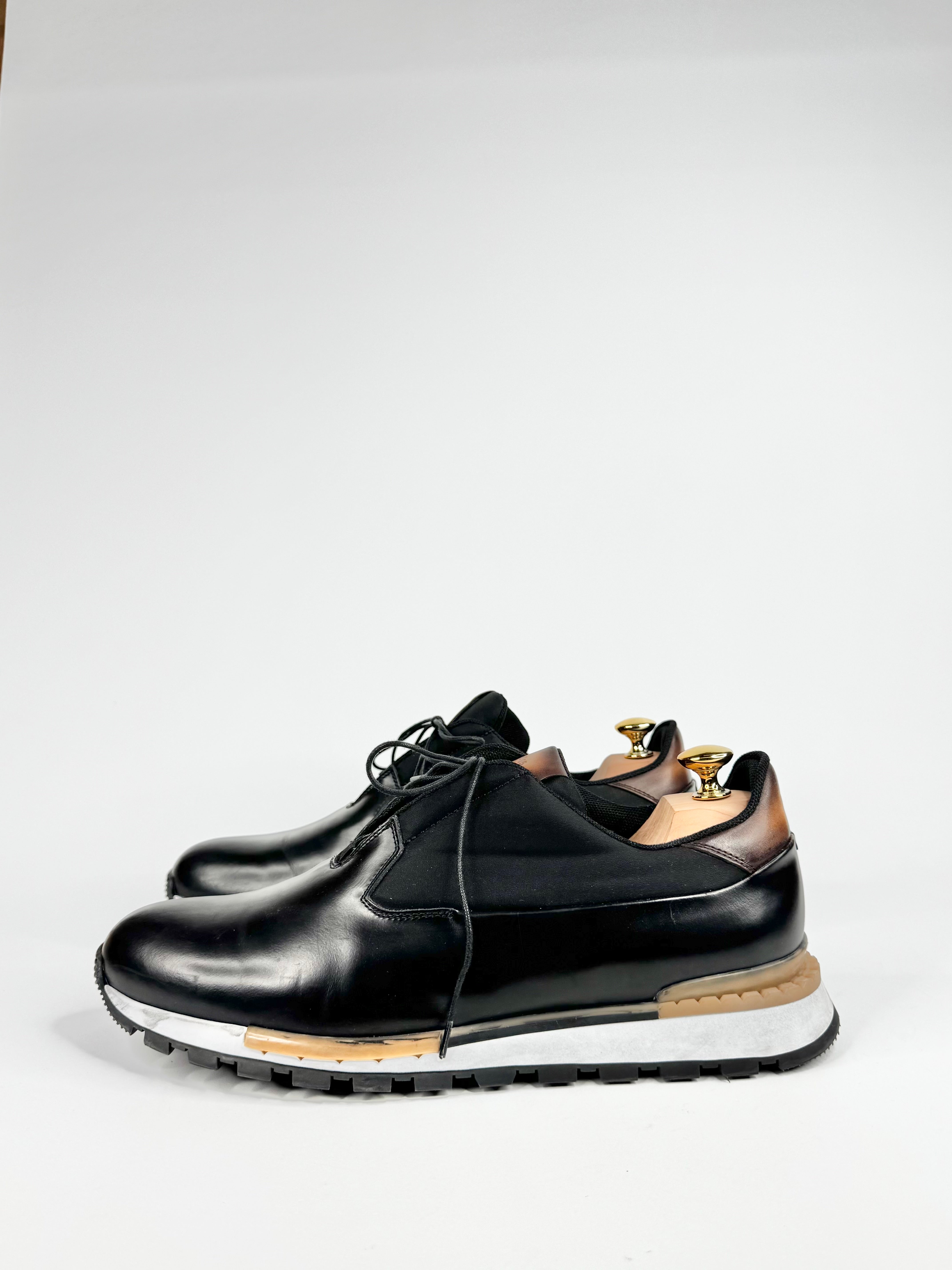 Berluti Black 'Fast Track' Leather Sneakers - EU43.5