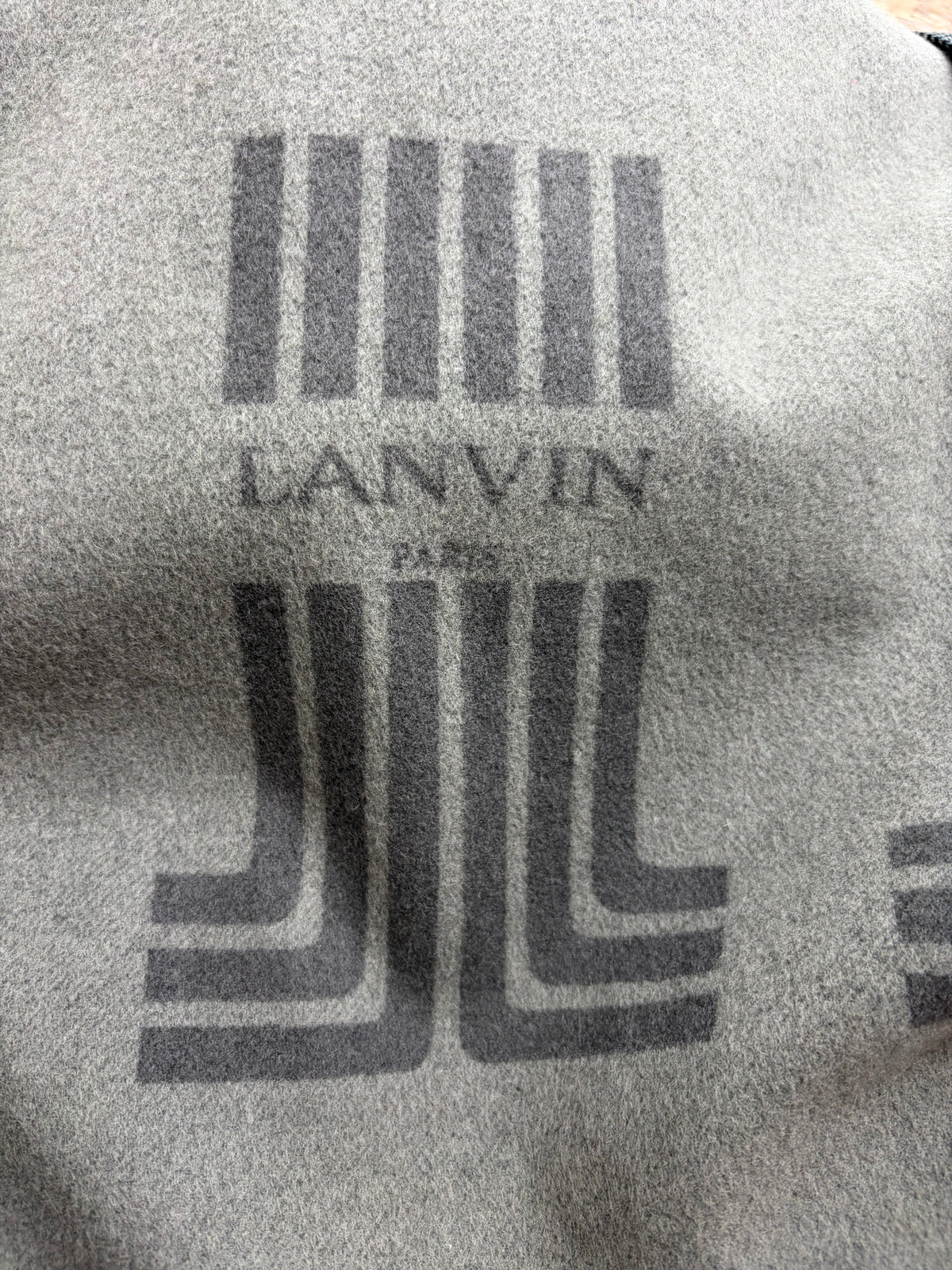 Vintage 90s Lanvin Grey Woven Coat - AU10/12