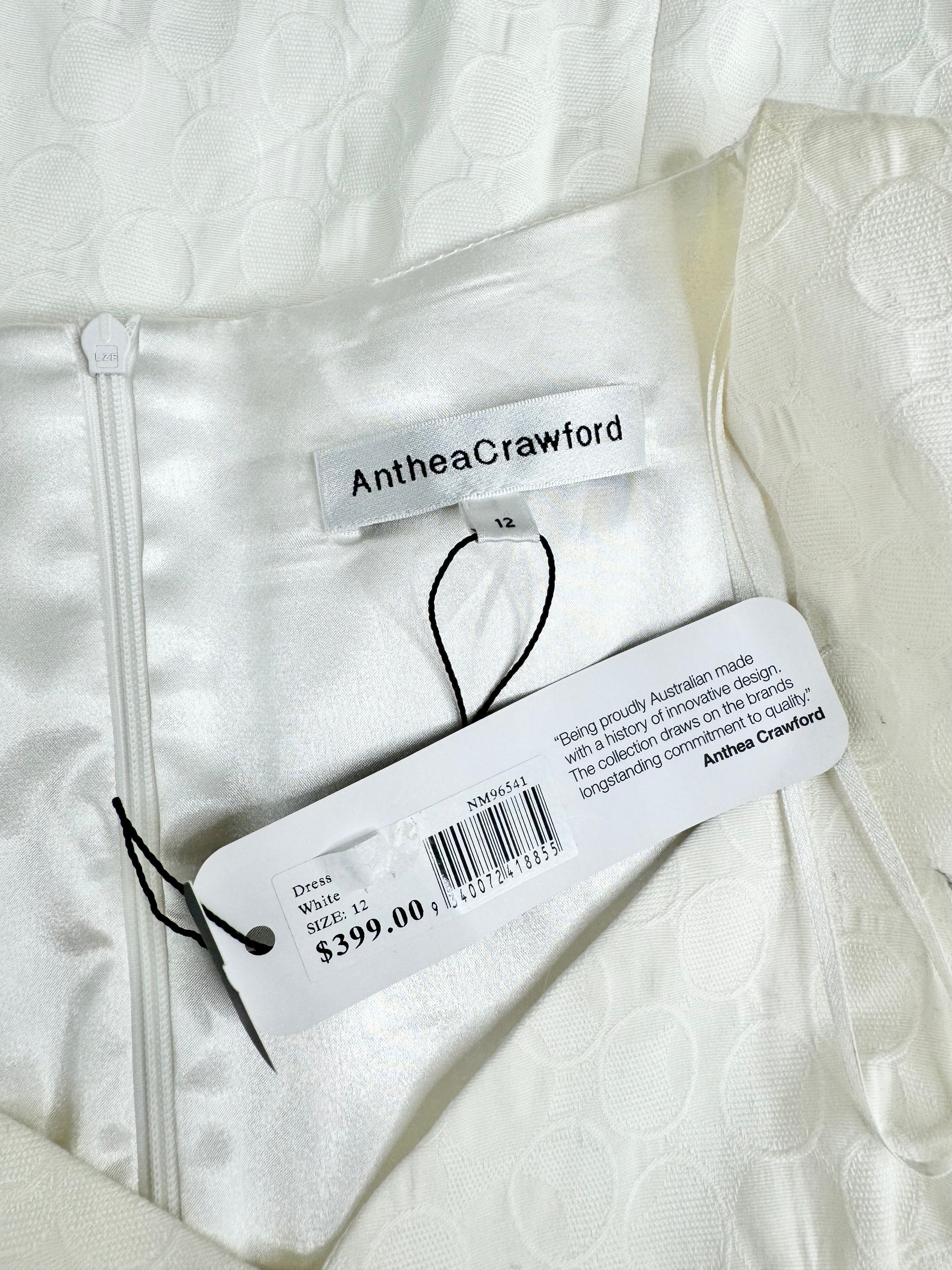Anthea Crawford Soft Cream Peplum Dress NWT - AU12