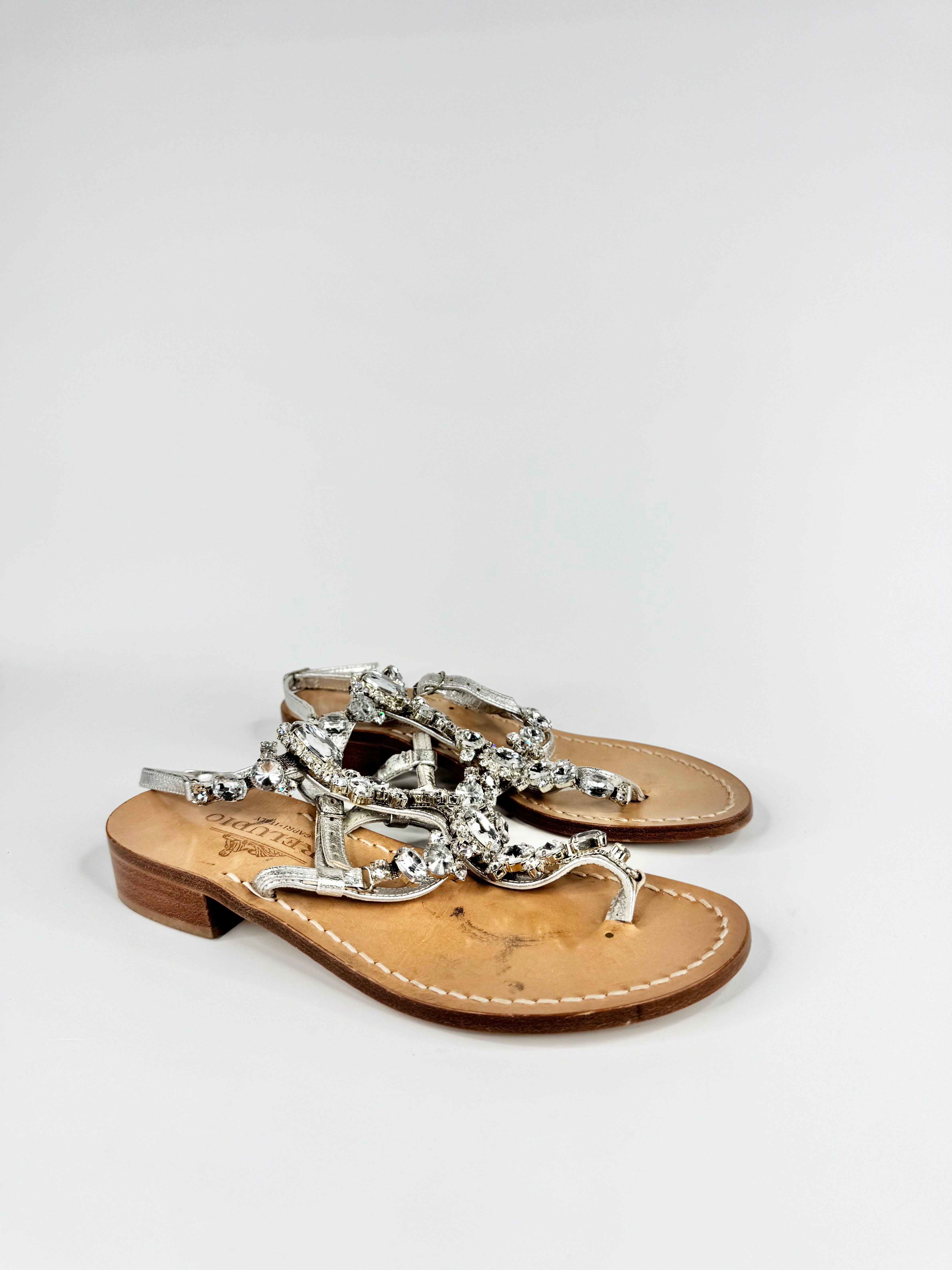 Preludio Capri Crystal Embellished Capri Style Flats - EU37