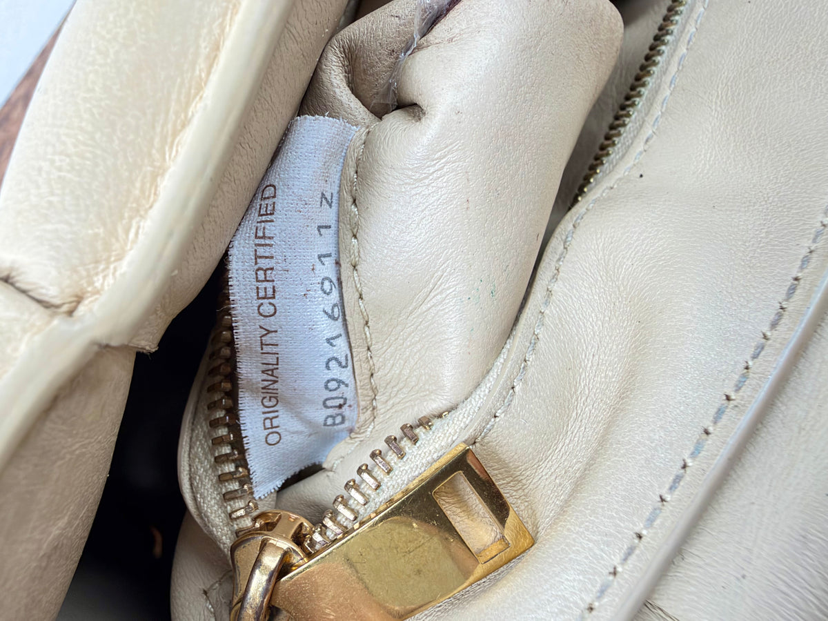 Bottega Veneta Chain Cassette Bag in Porridge & Gold