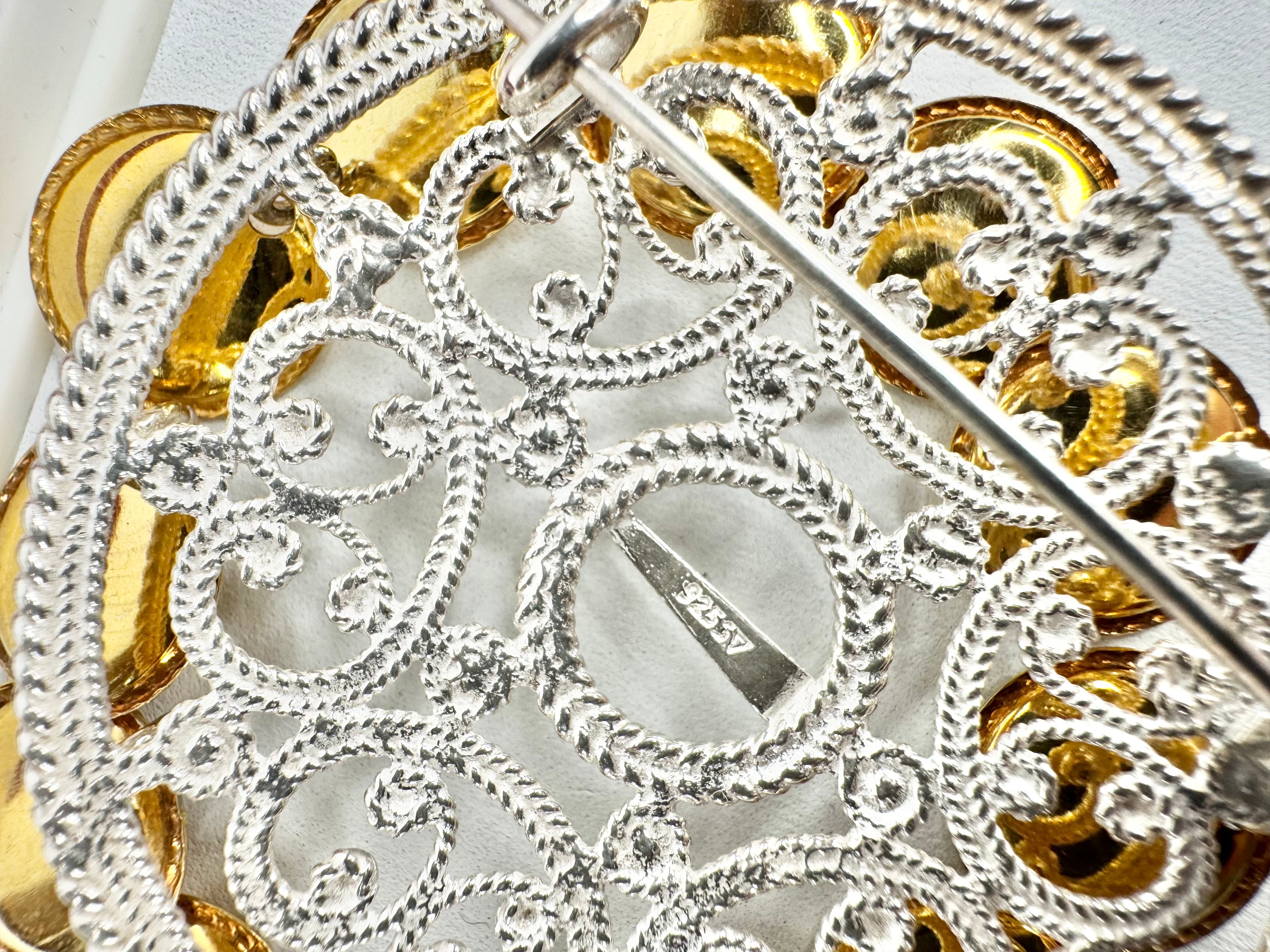 Vintage Norwegian Solje Brooch in 925 Silver