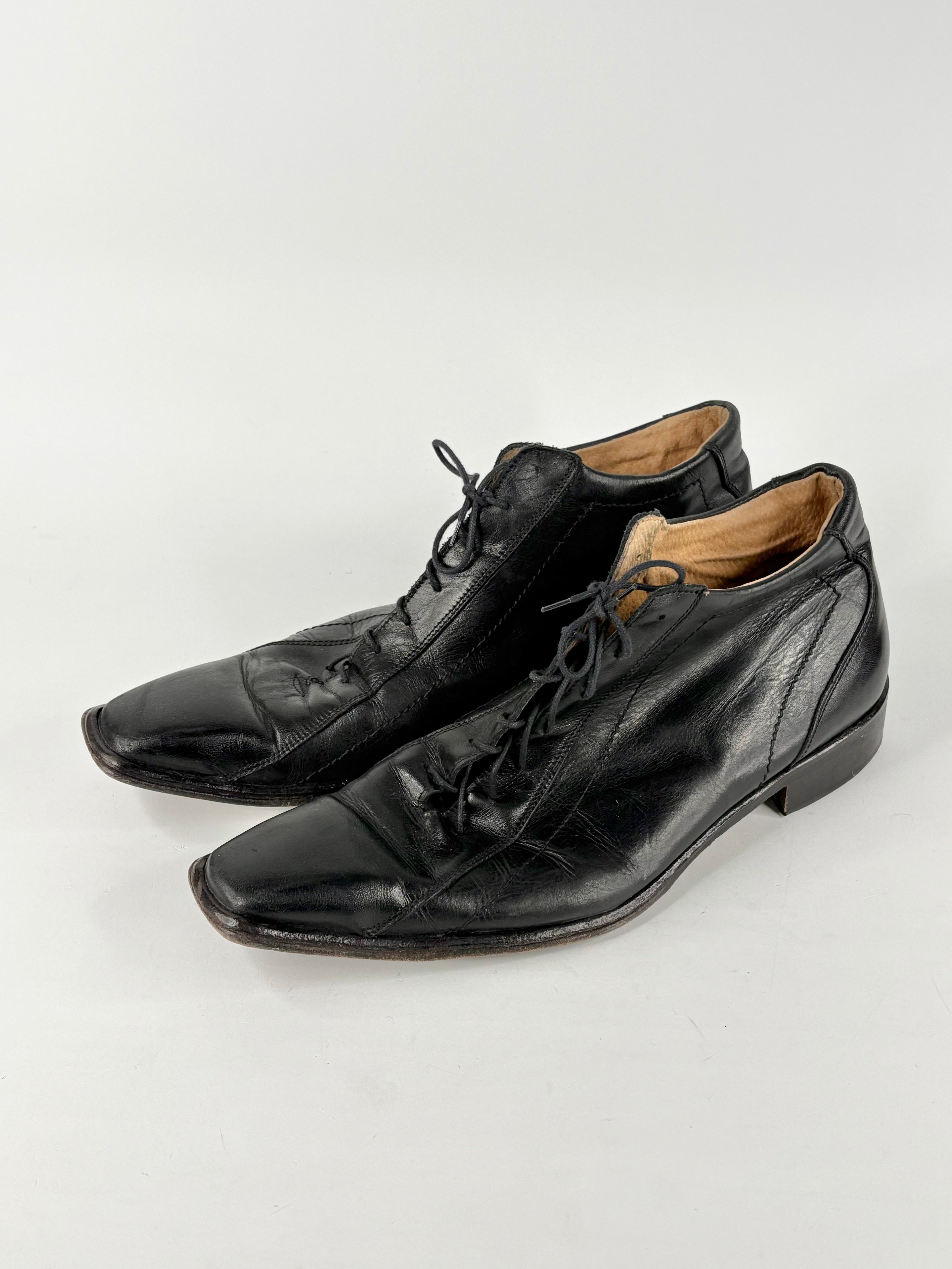 Soré Roma Black Leather Platypus-Toe Dress Shoes - EU46
