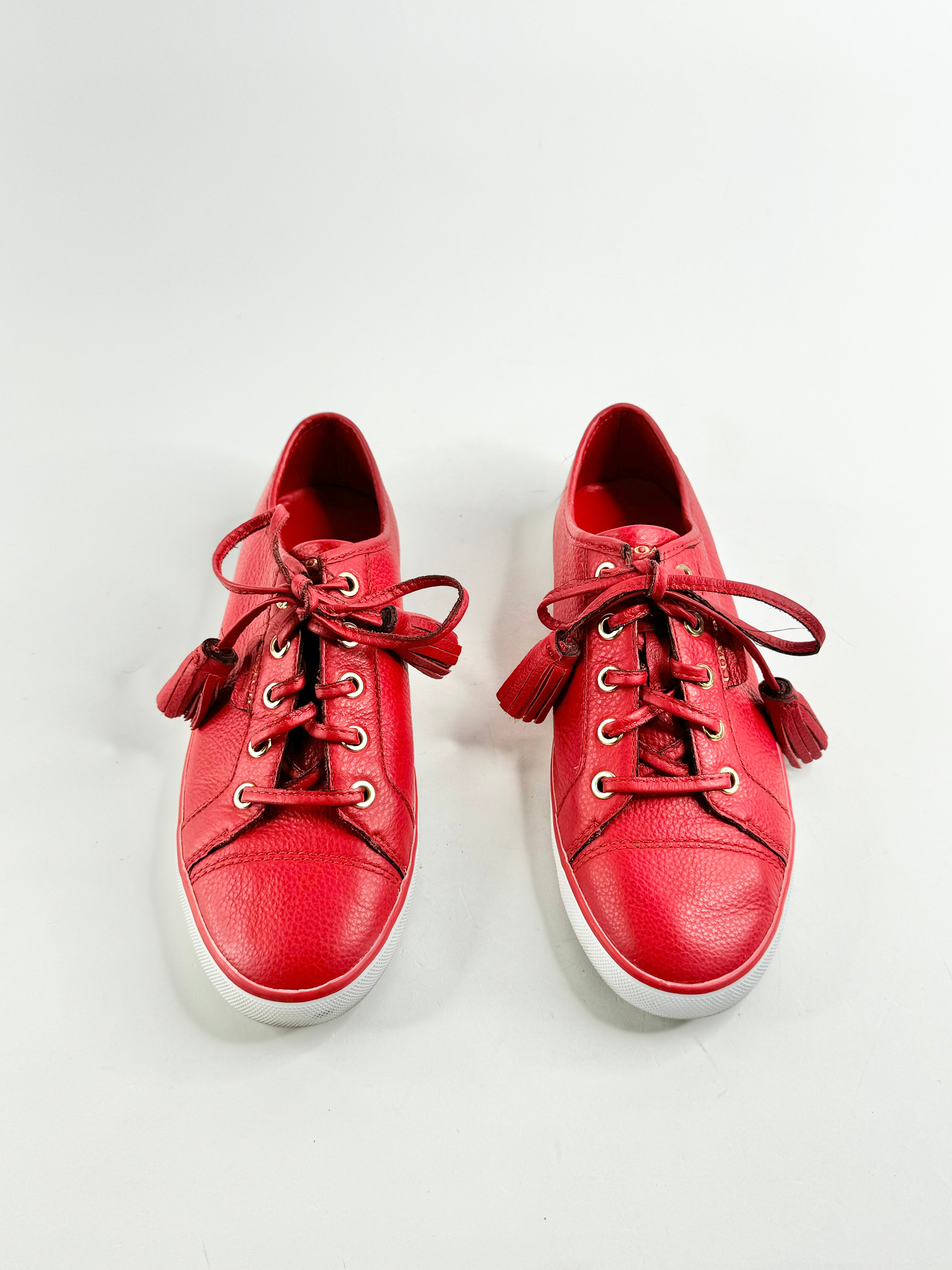 Coach Red Leather Lace Ups - EU38