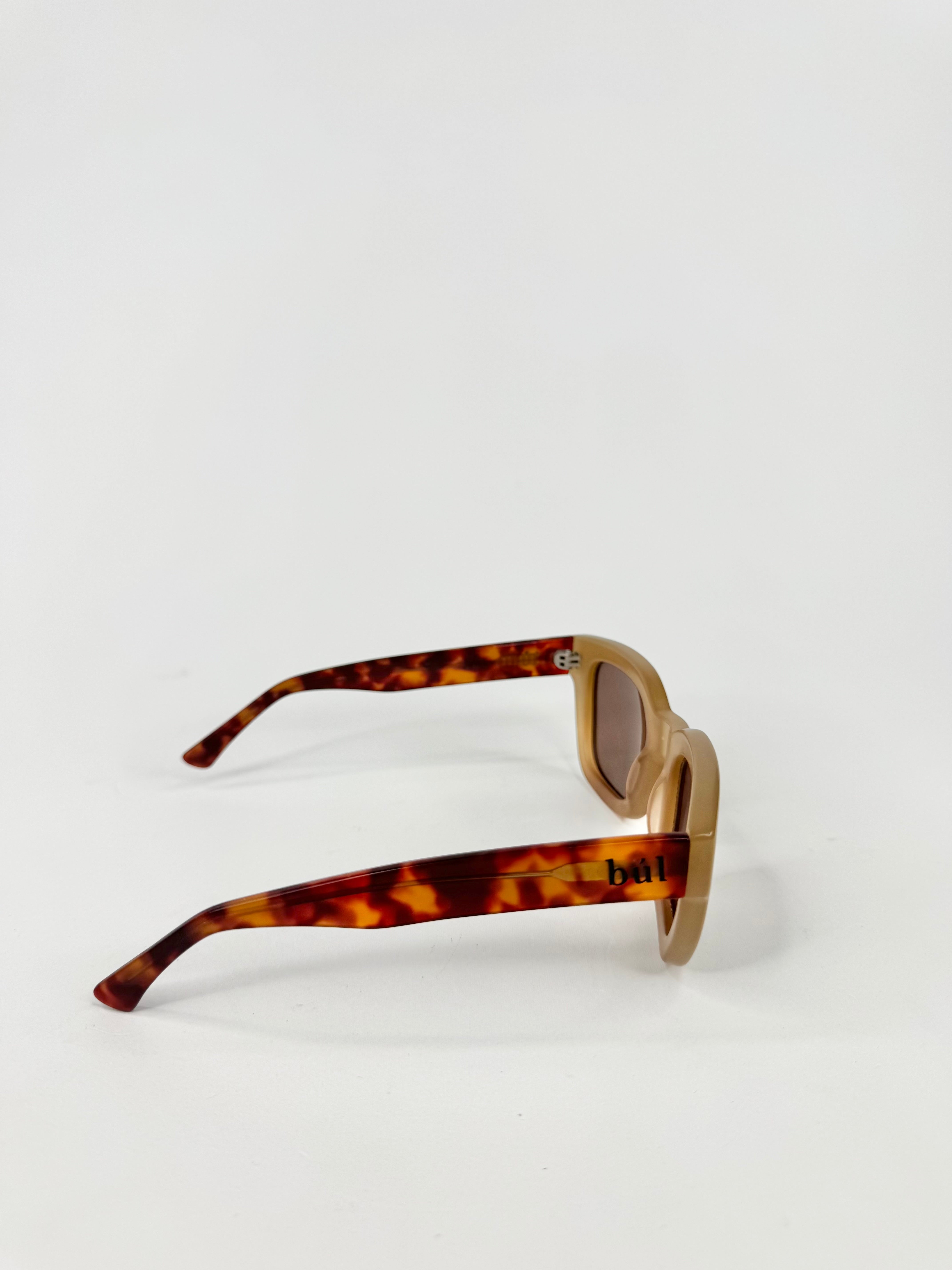 Square Frame Tortoiseshell & Yellow Sunglasses