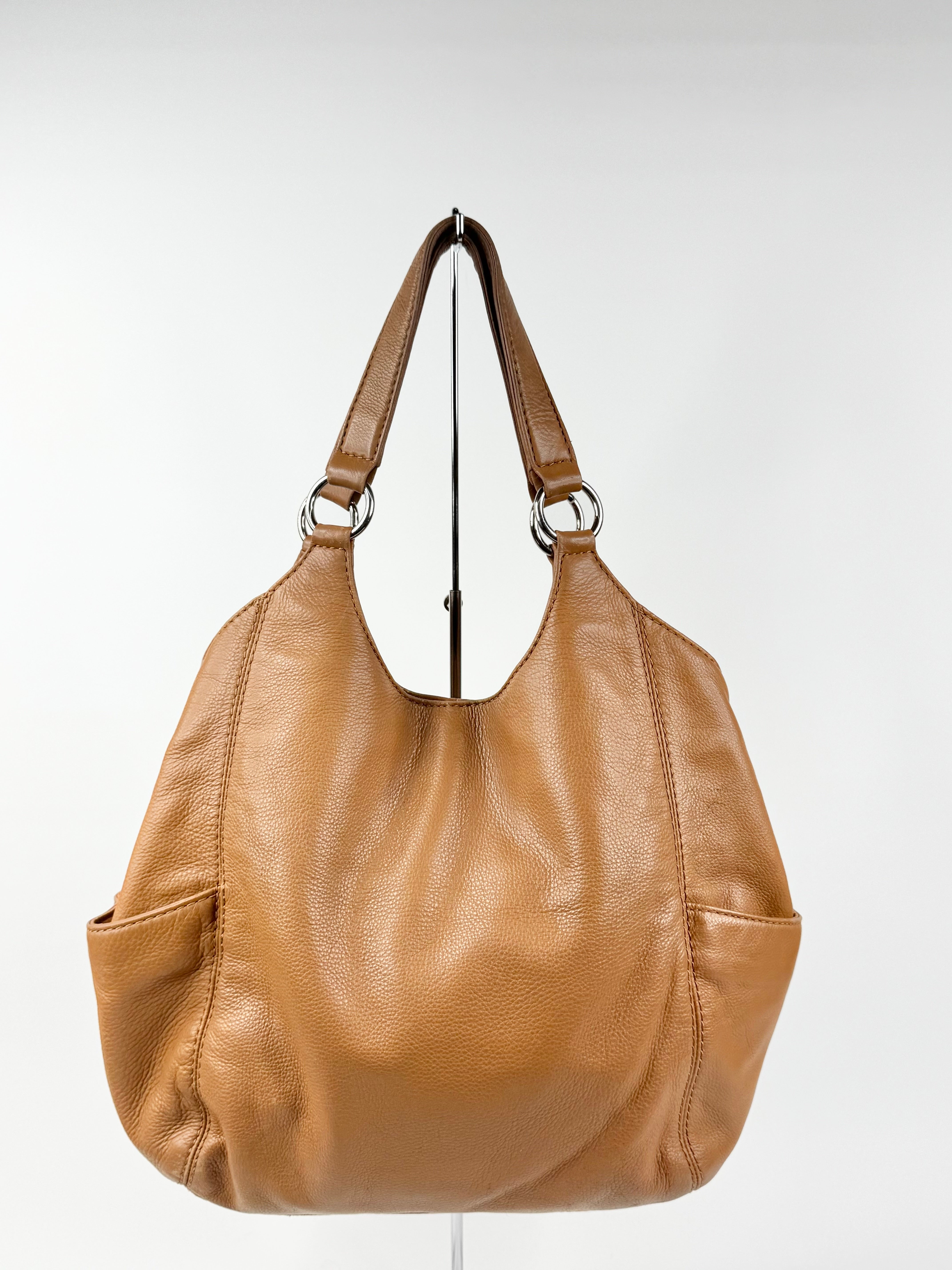 Oroton Caramel Leather Shoulder Bag