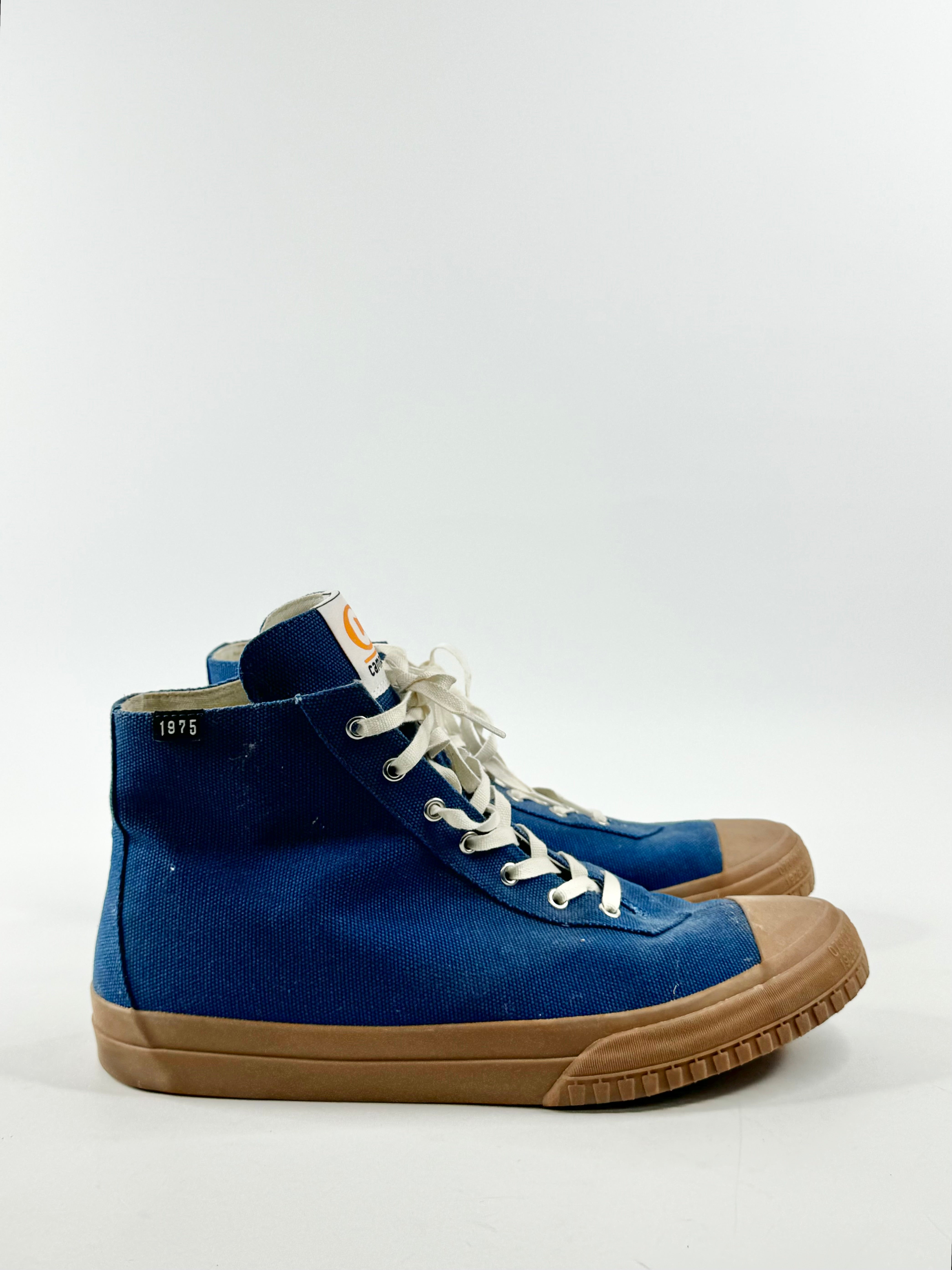 Camper Bright Blue Canvas Lace Up Shoes - EU46