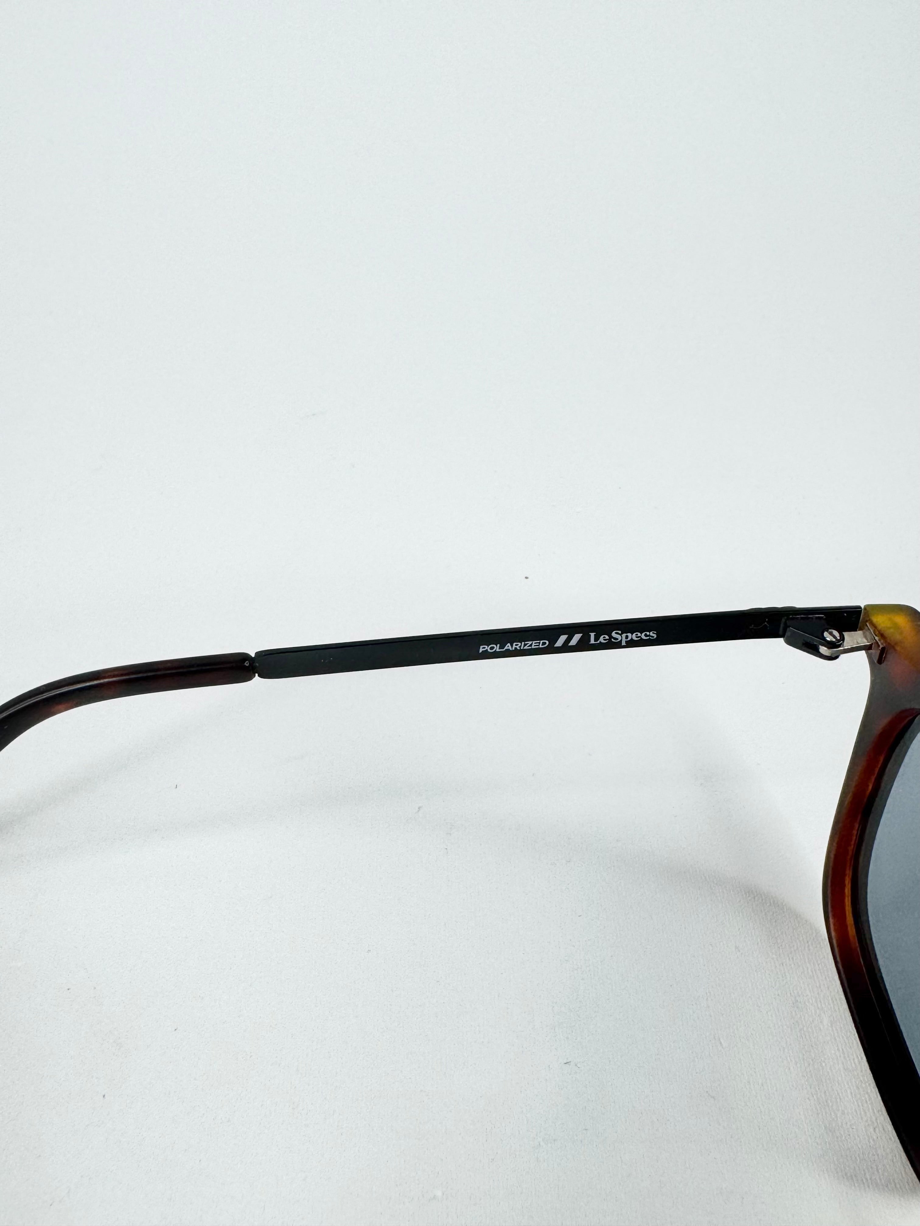 Le Specs Dark Tortoiseshell 'Huzzah' Square Polarized Sunglasses