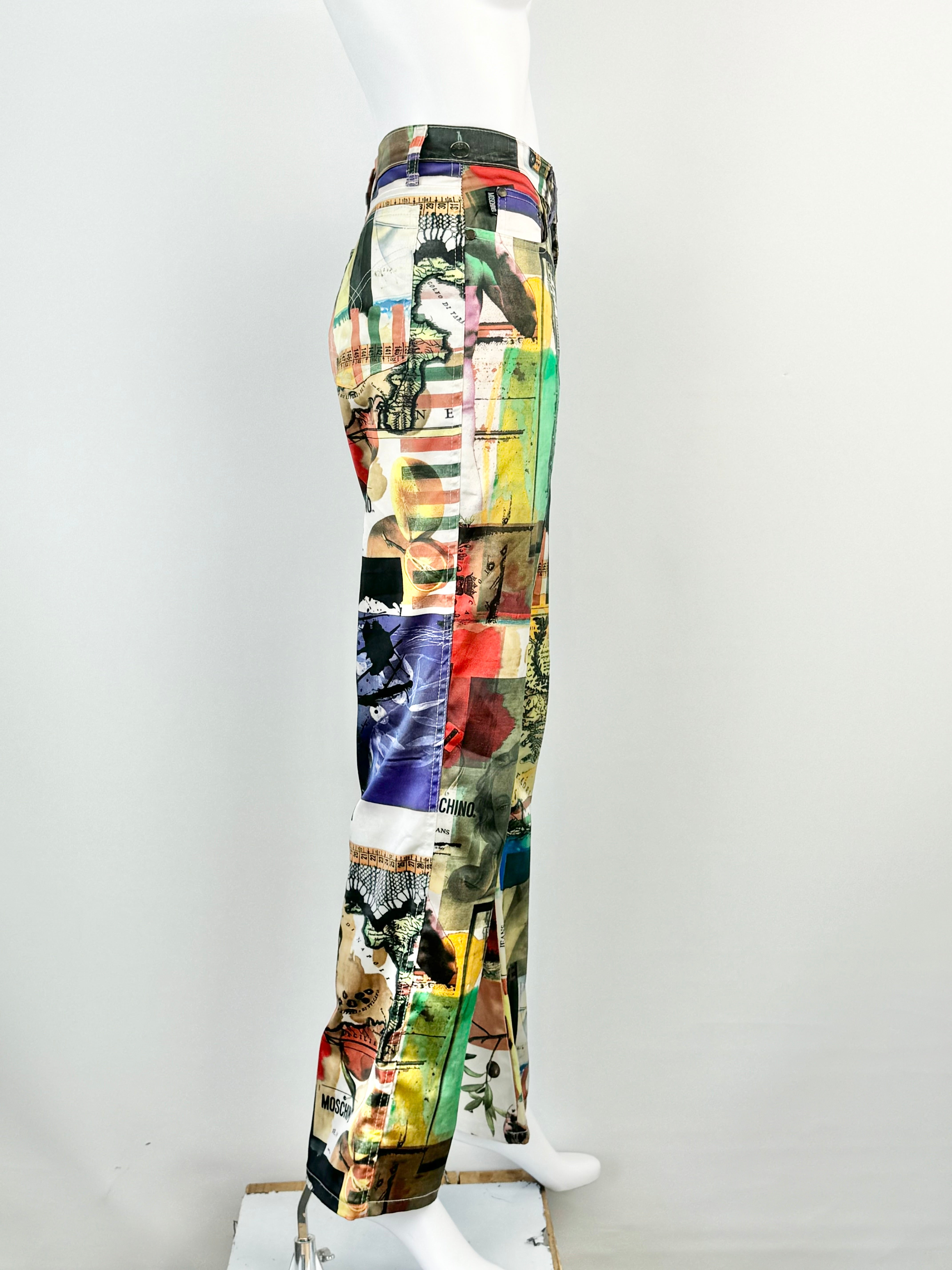 Vintage Moschino Graphic Print Pattern Jeans - 33