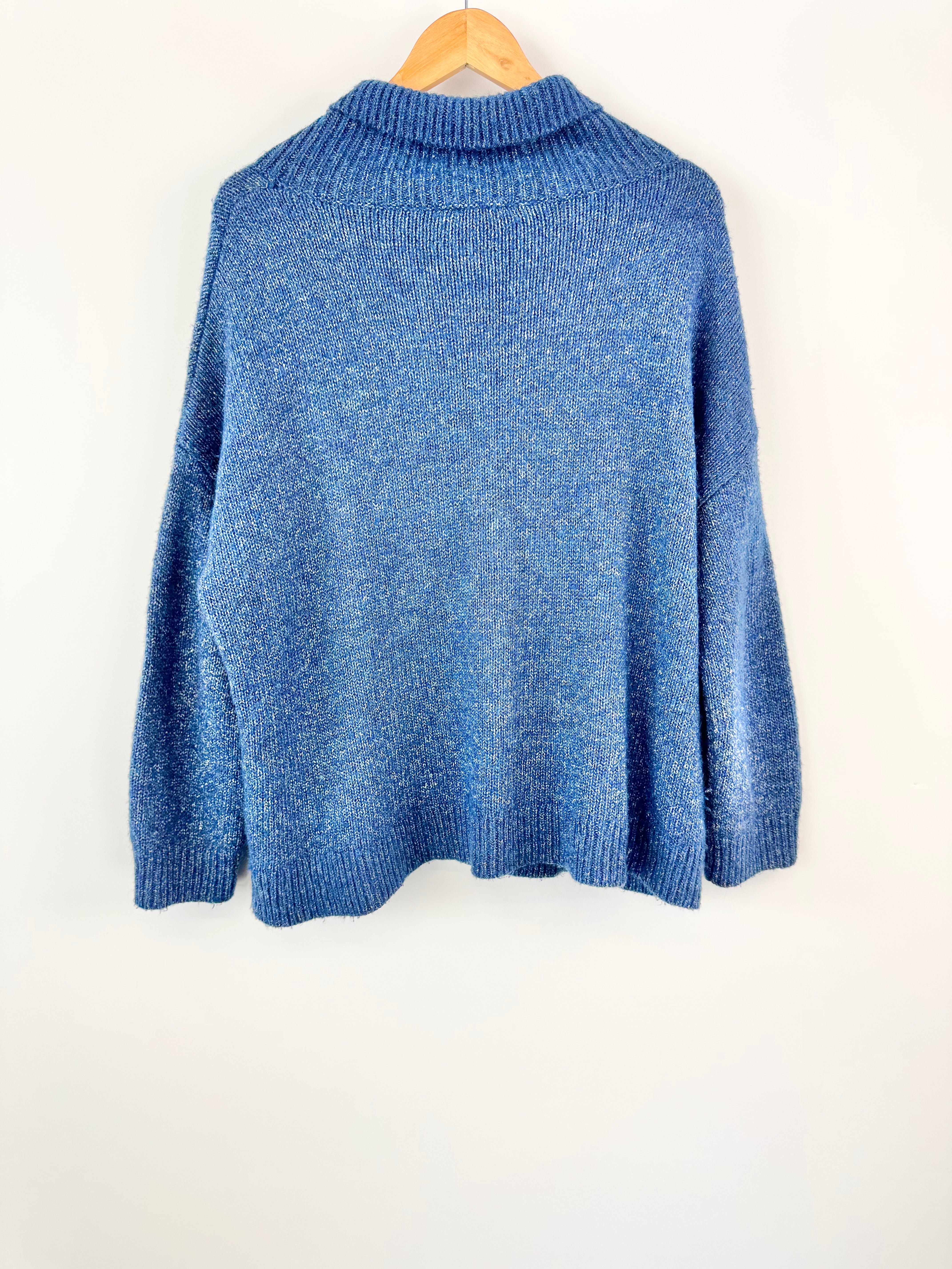 Elk Deep Blue & White Knitted Jumper - AU10