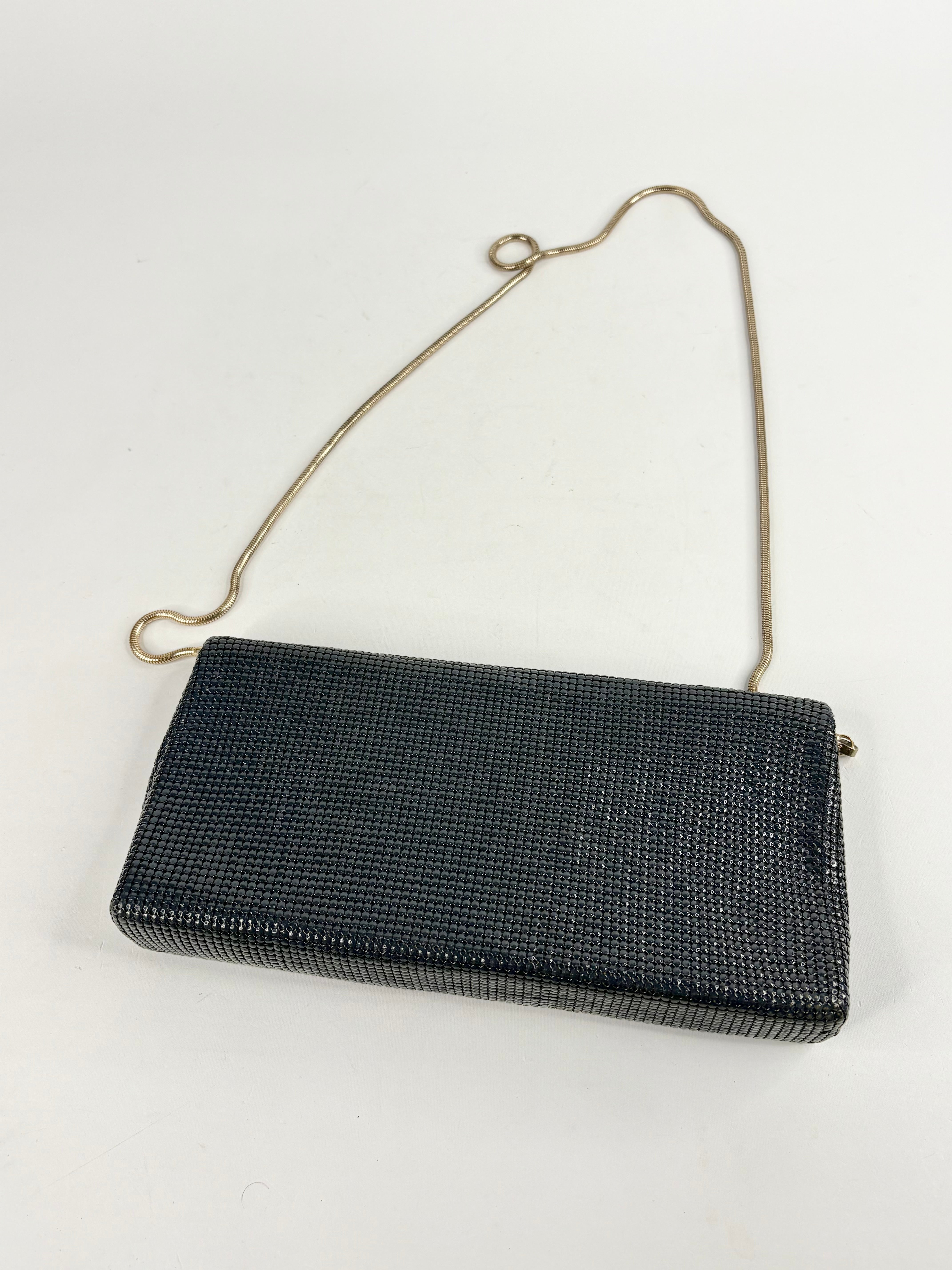 Vintage Glomesh Navy Clutch