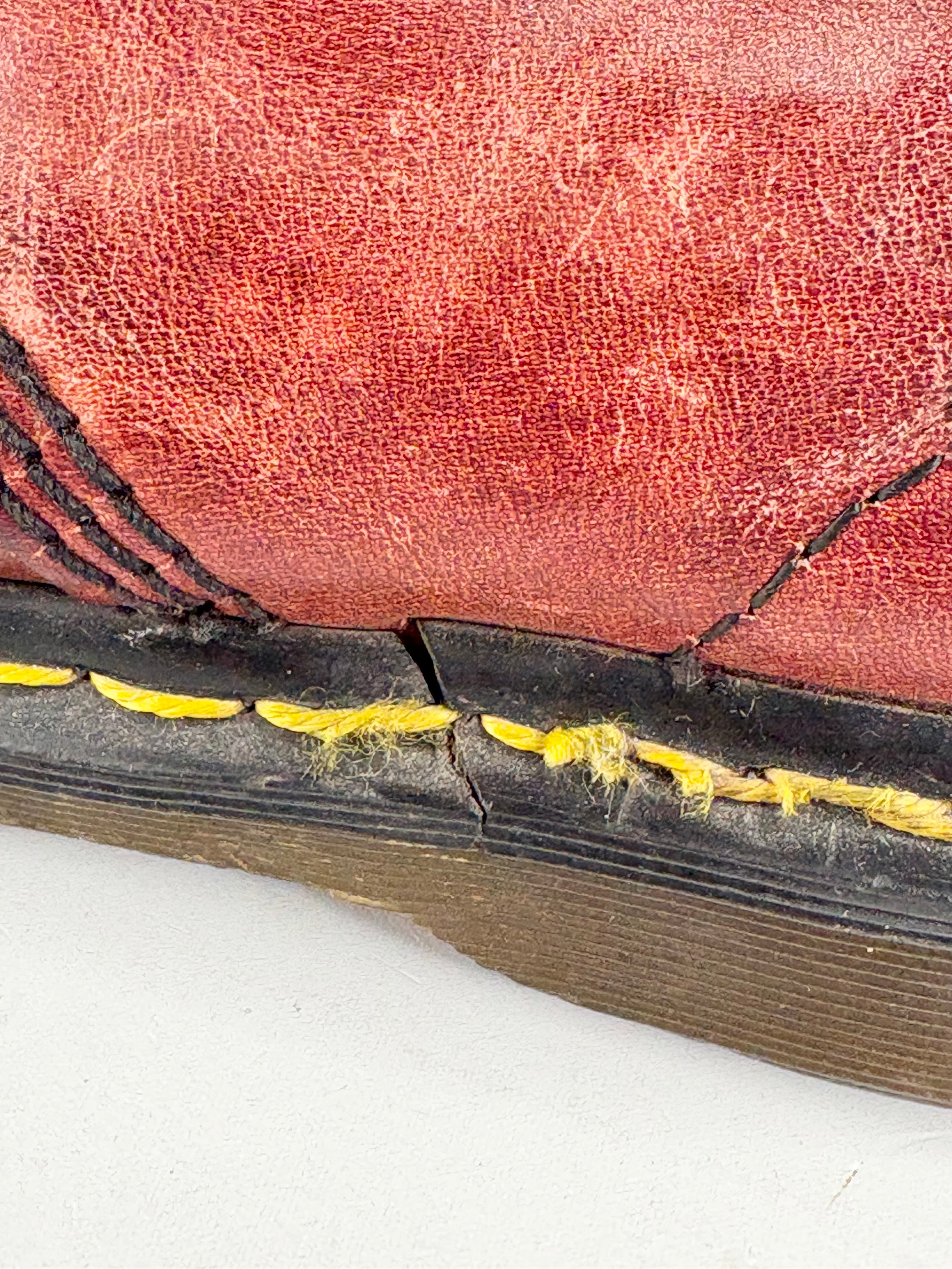 Dr. Martens Vintage Cherry Red Leather Lace Up Boots - EU38