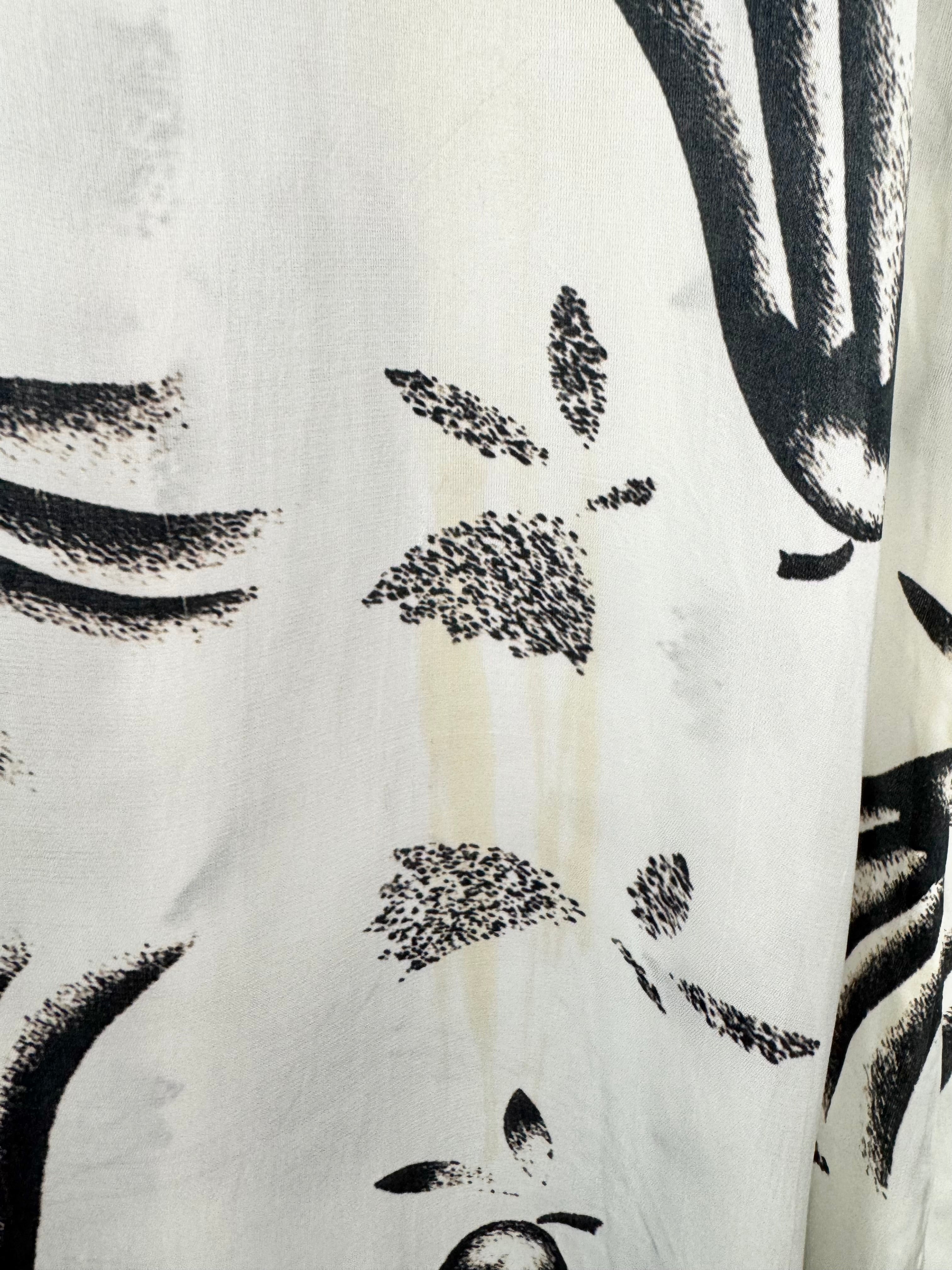 by TiMo Black & Whtie Deco Flowers Maxi Dress NWT - AU4/6