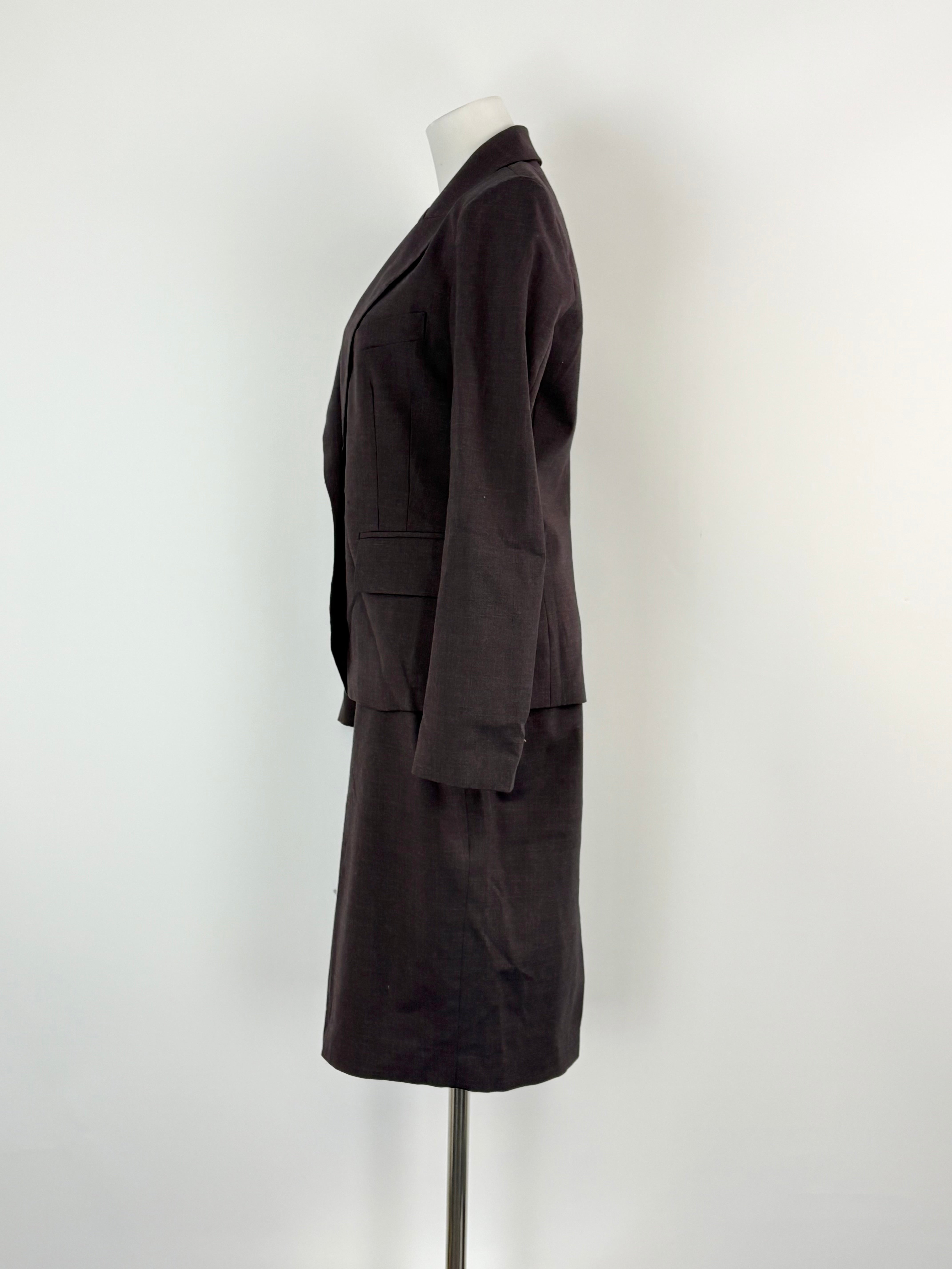 Zimmermann Dark Grape Wool-Blend 2pc Jacket & Skirt Set - AU8