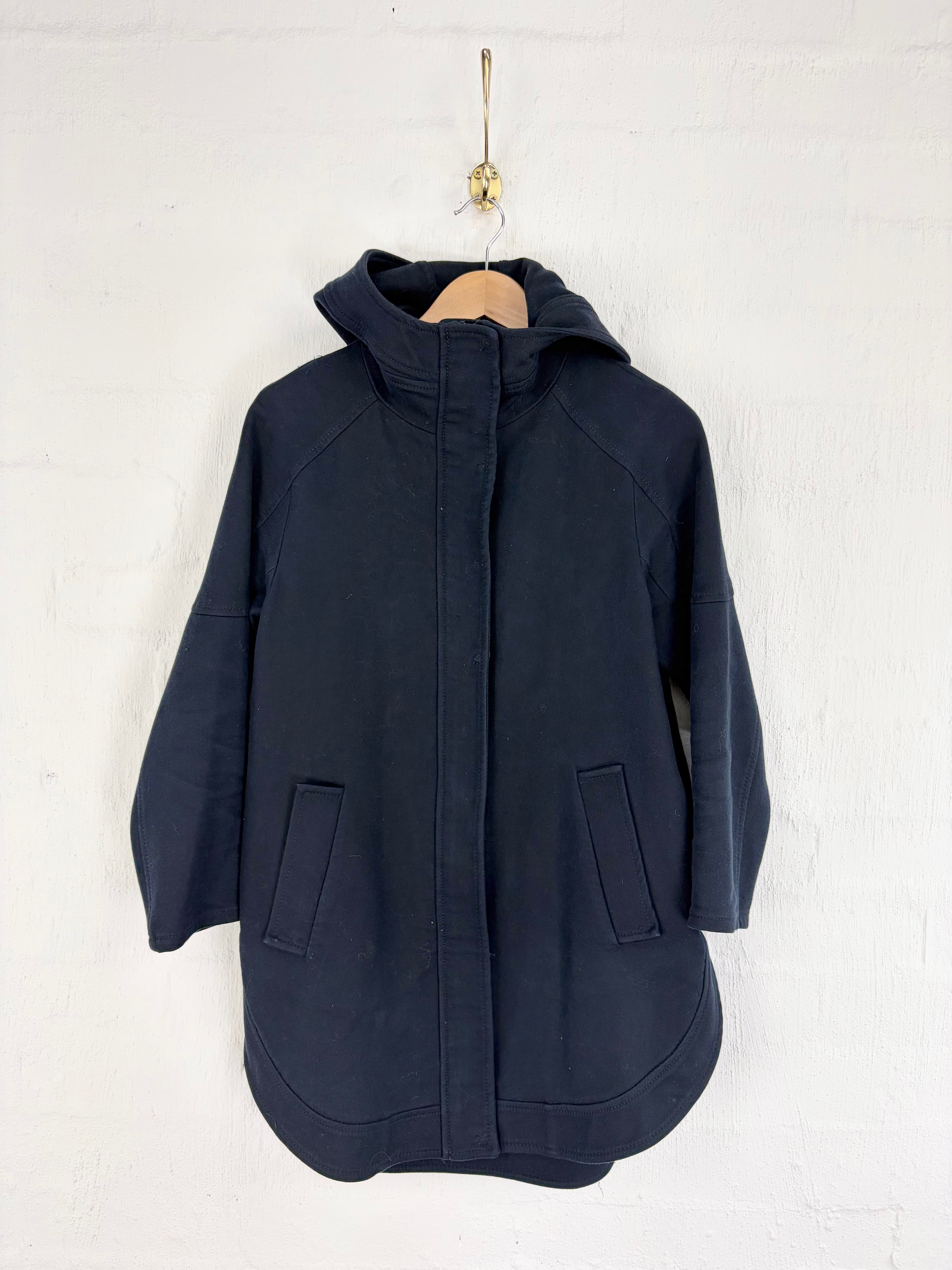 Max & Co Navy Cotton Twill Coat - AU10