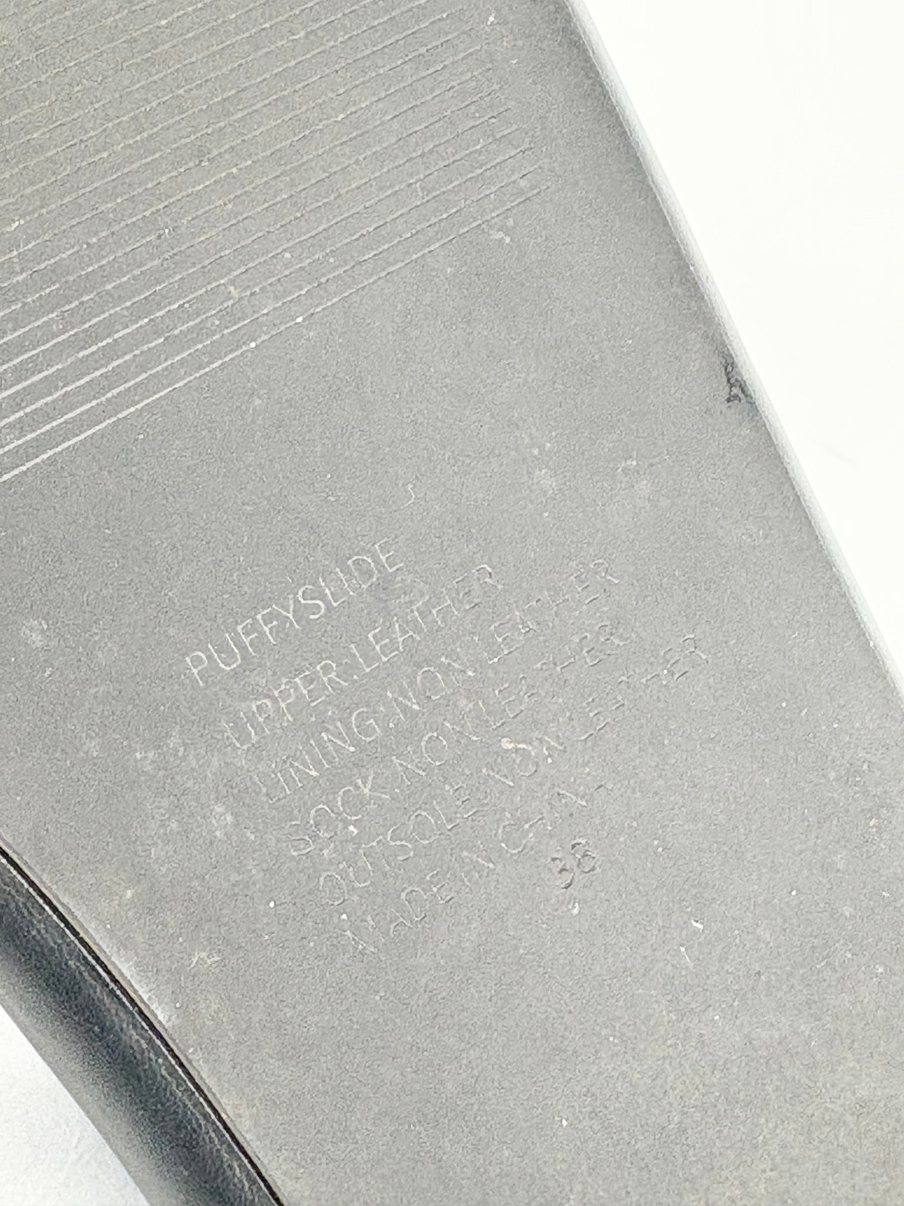 Gorman Black Leather 'Puffy' Slides - EU38