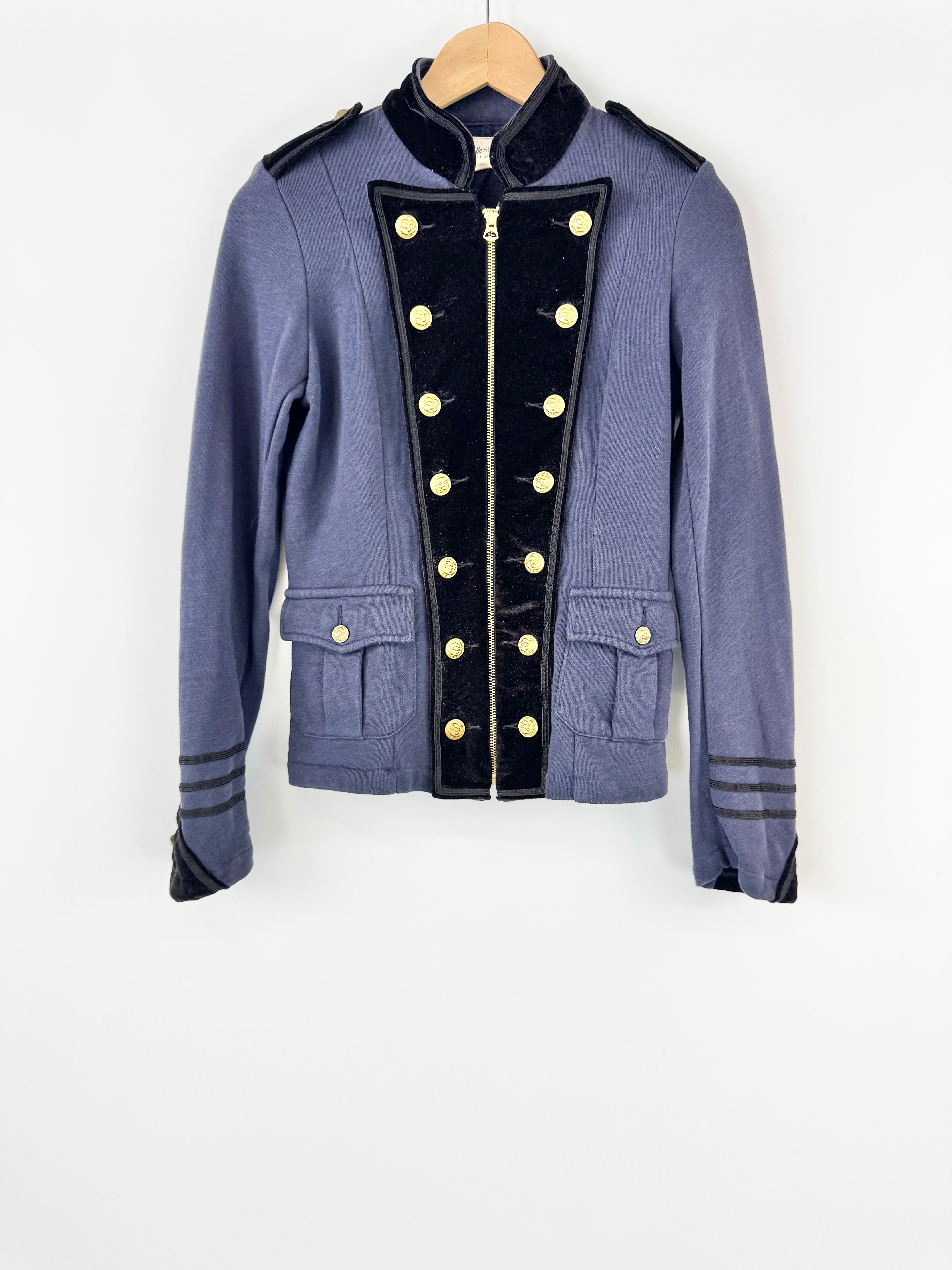 Ralph Lauren Denim & Supply Blue & Black Military Style Jacket - AU10