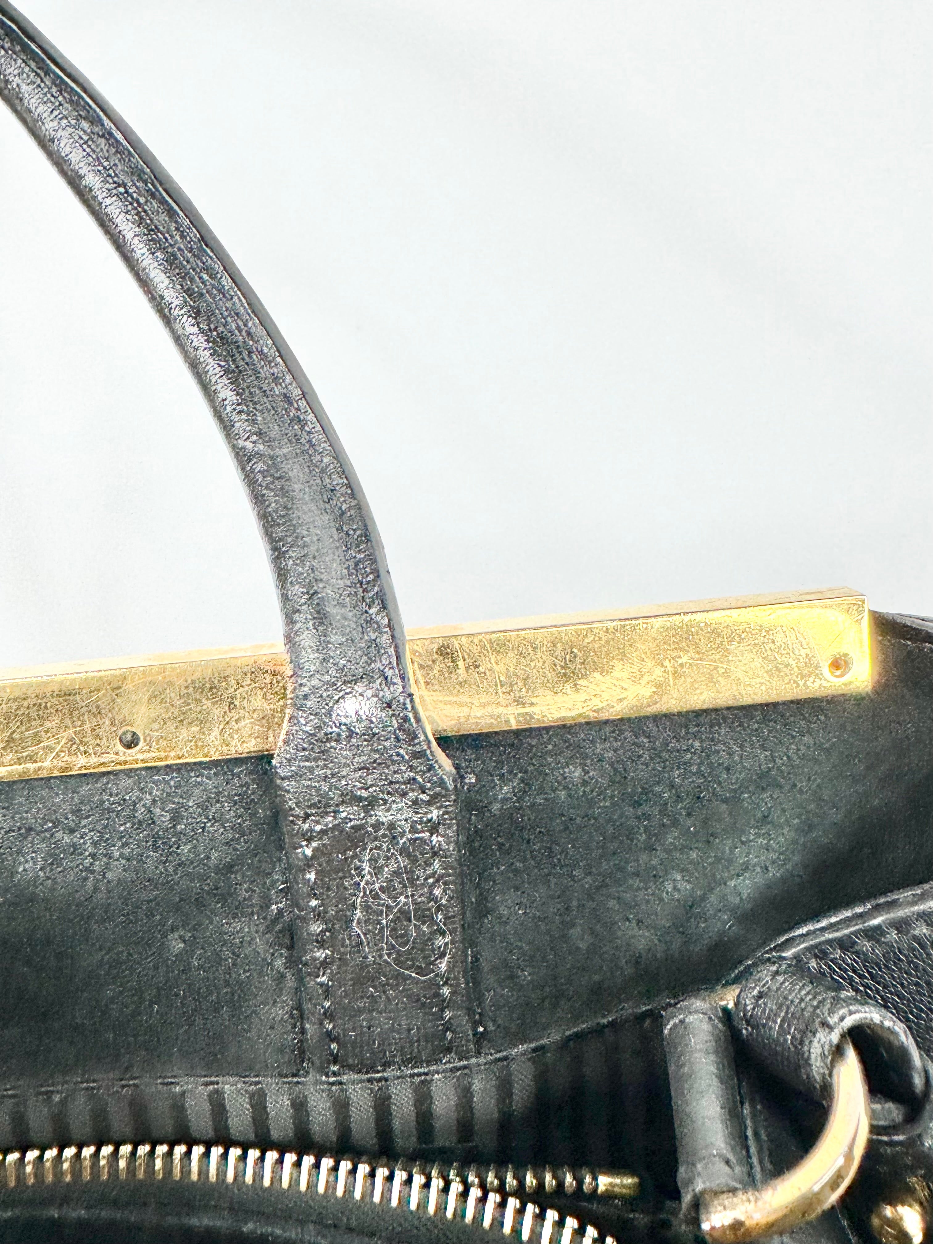 Fendi 2jours Black Leather Satchel