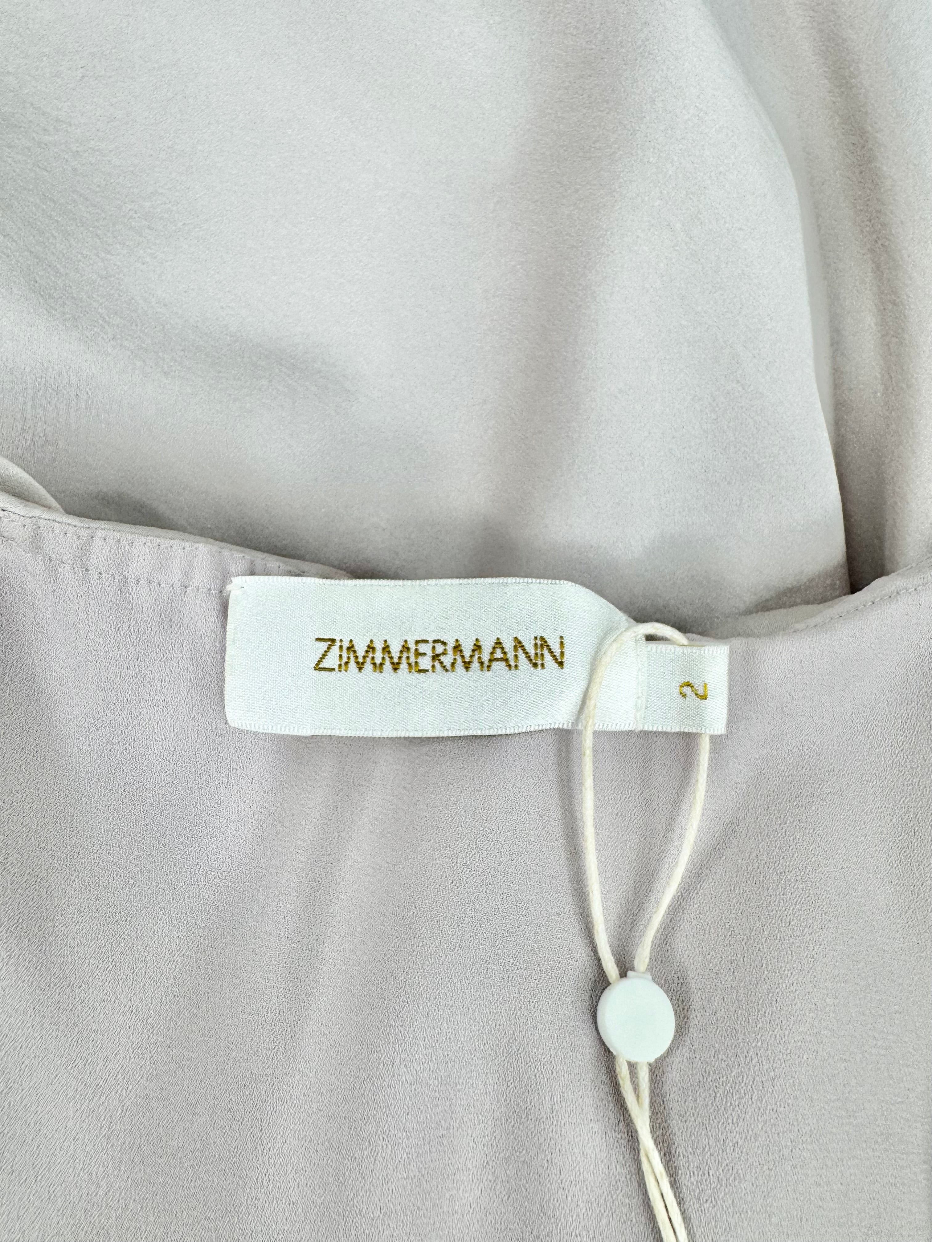 Zimmermann Primrose Pink One Shoulder Silk Dress - AU10