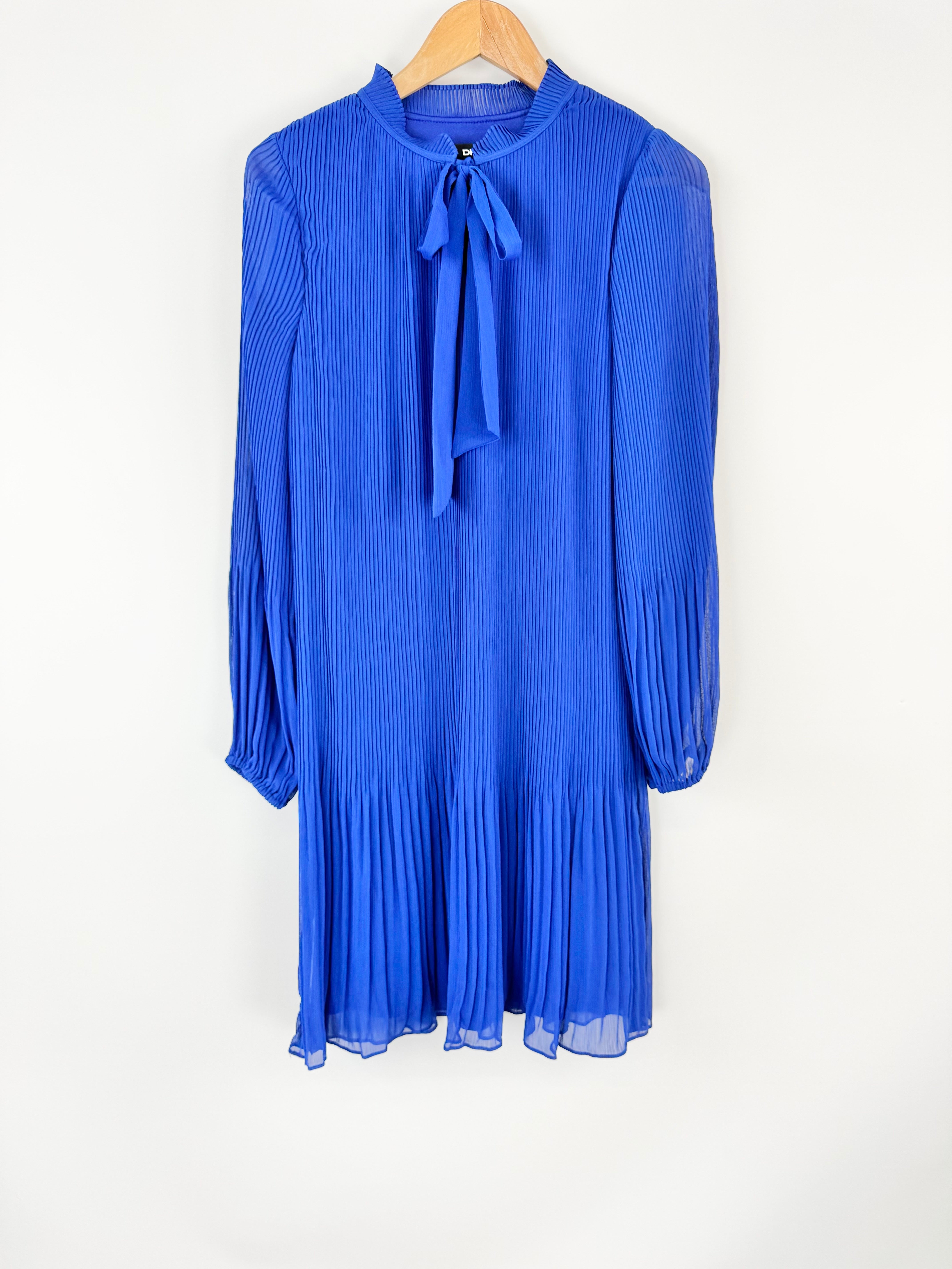 DKNY Cobalt Blue Pleated Dress - AU10