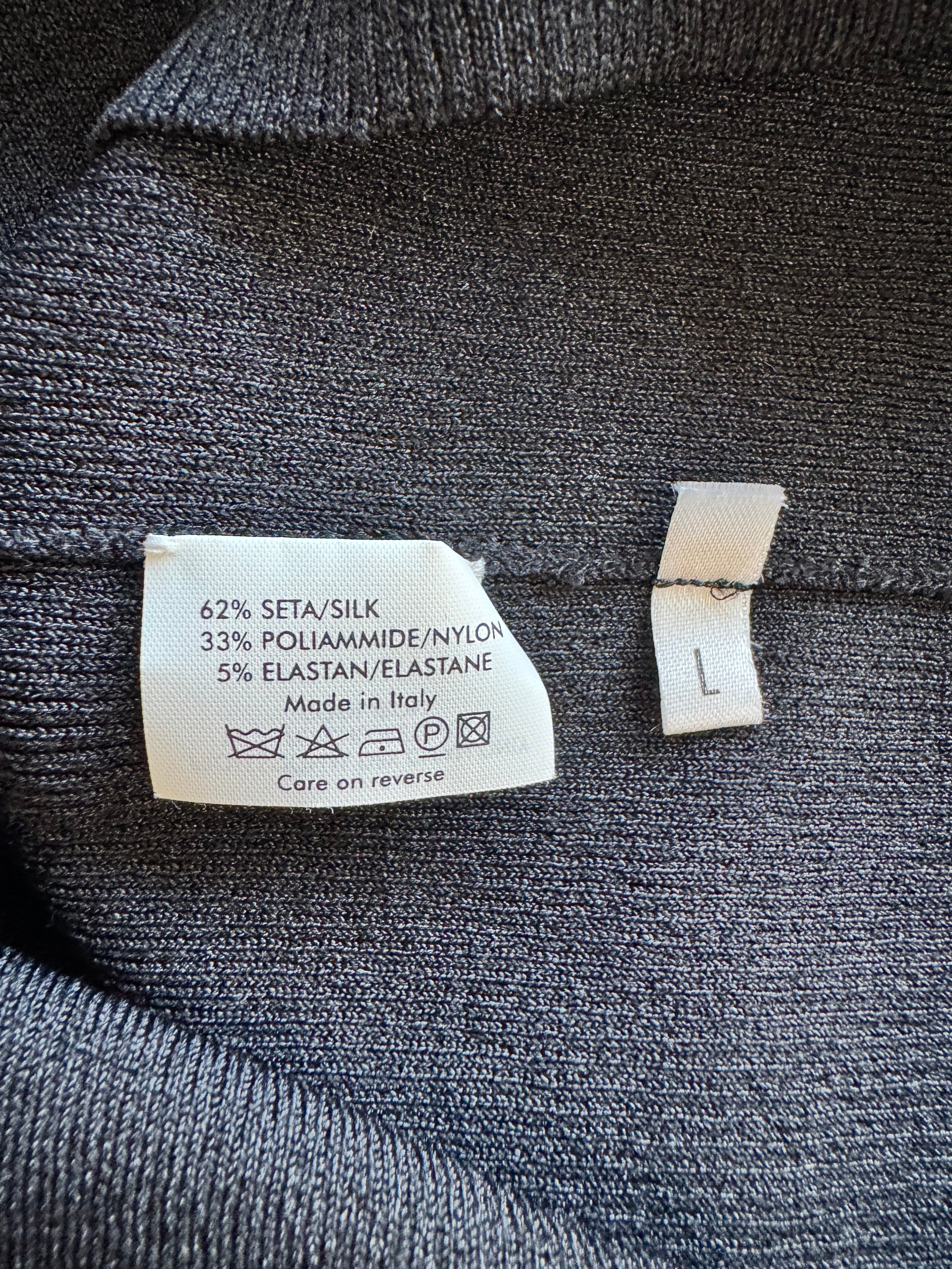 Vintage Yves Saint Laurent Rive Gauche Black Square Neck Long Sleeve Blouse - AU12