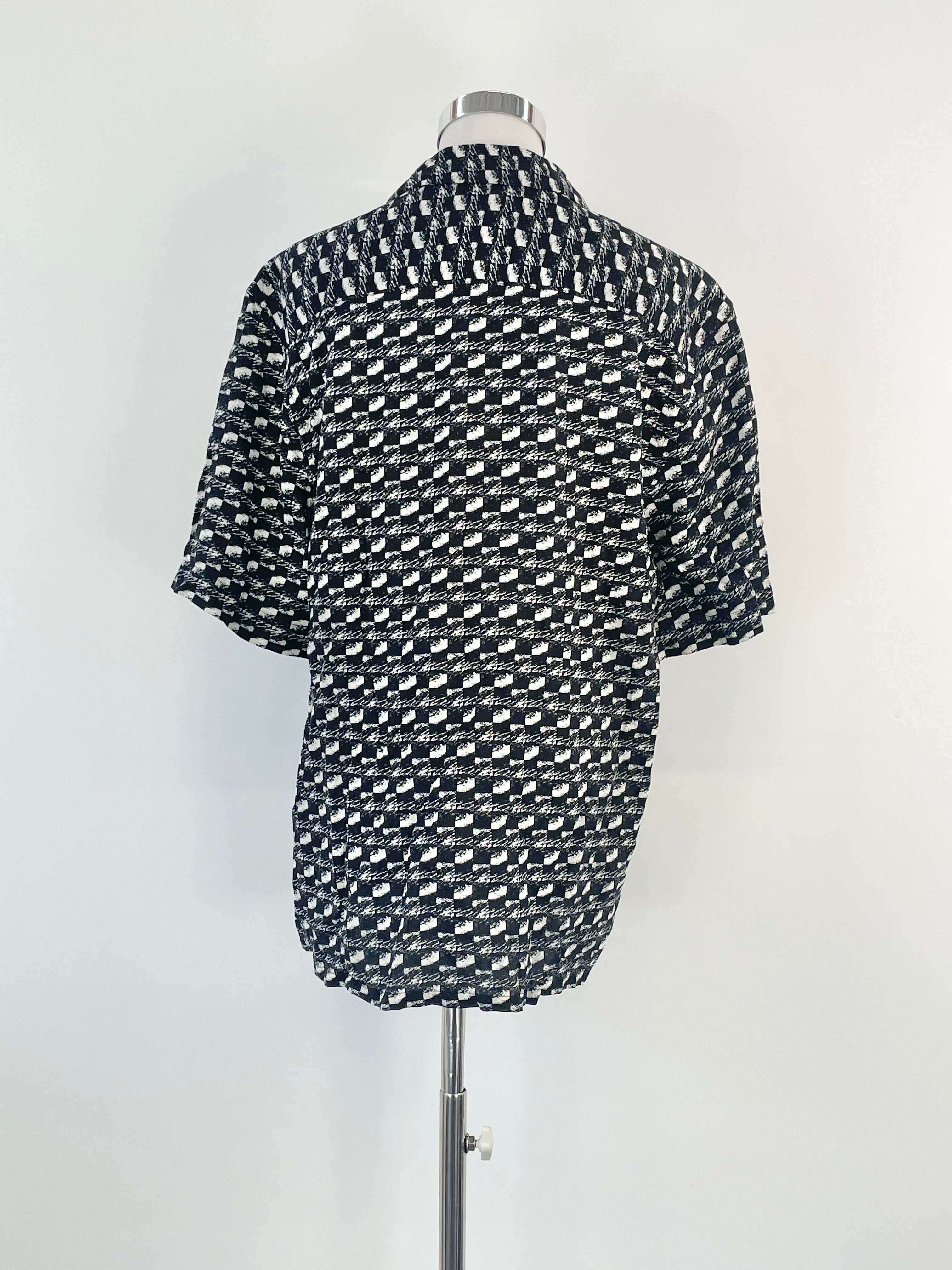 Calvin Klein Black & White 'Bowling' Short Sleeve Shirt - S