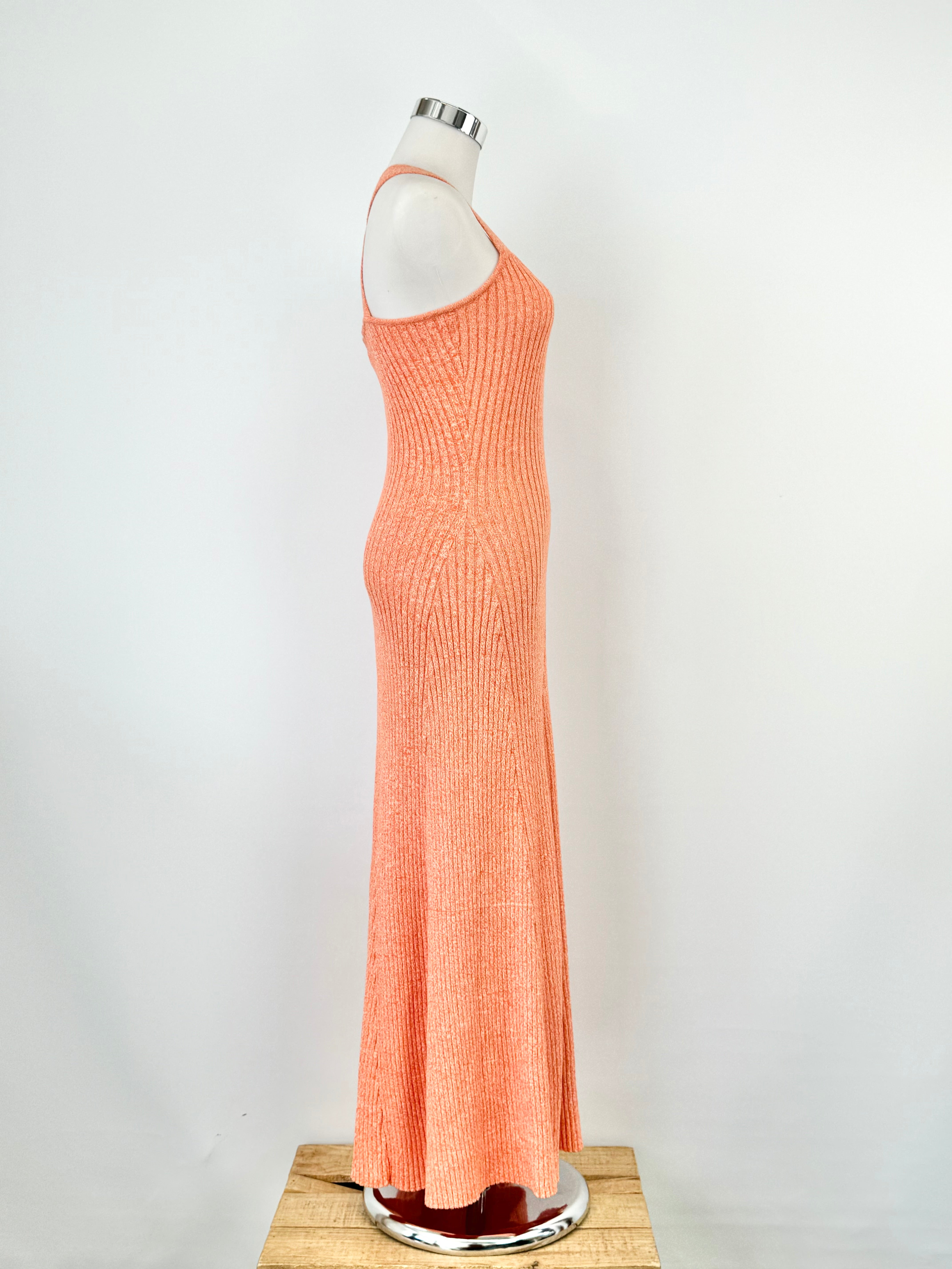 Anna Quan Tangerine Speckle Ribknit Maxi Dress - AU10