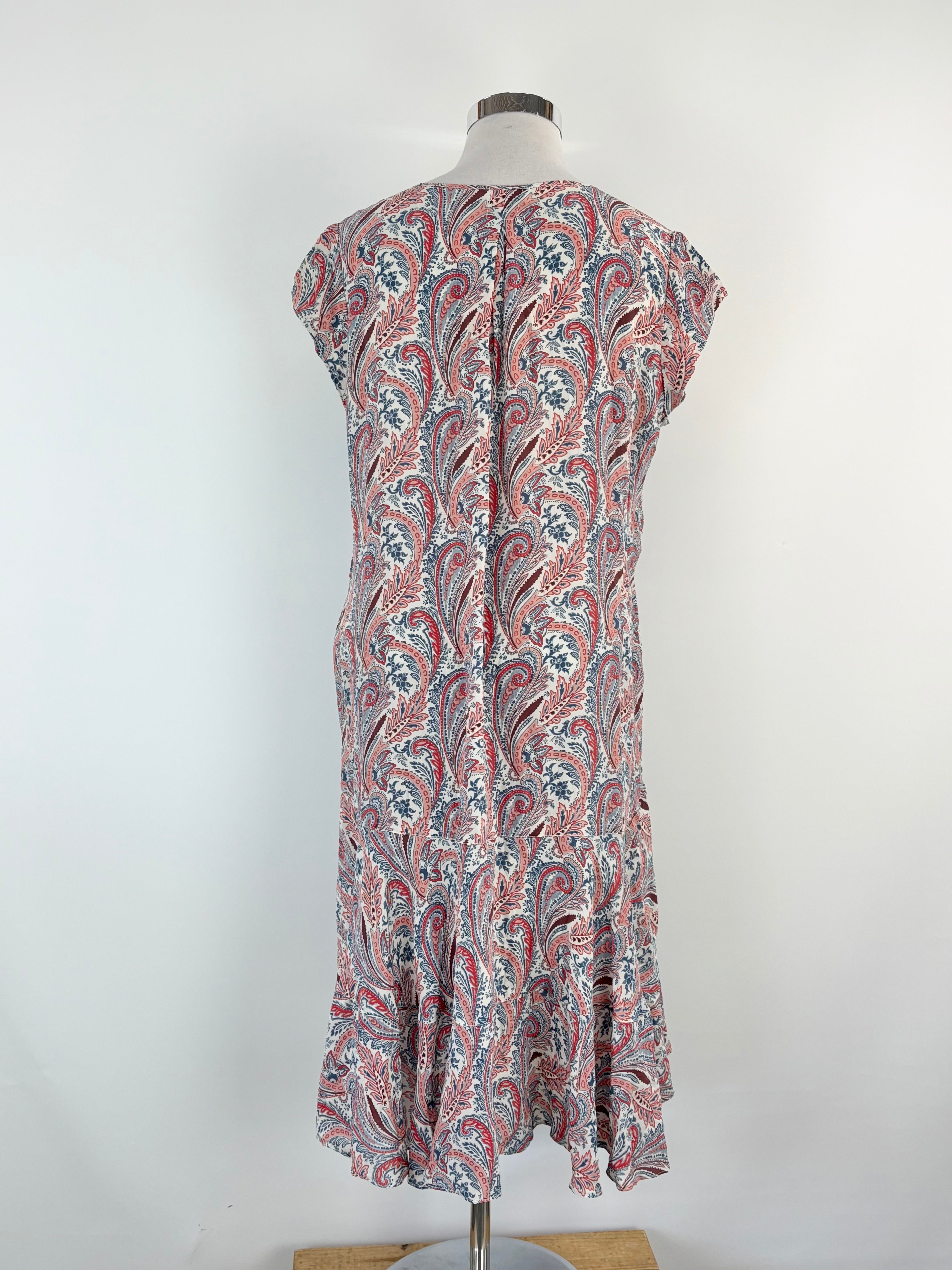 Mela Purdie Paisley-Print Silk Shift Dress - AU14