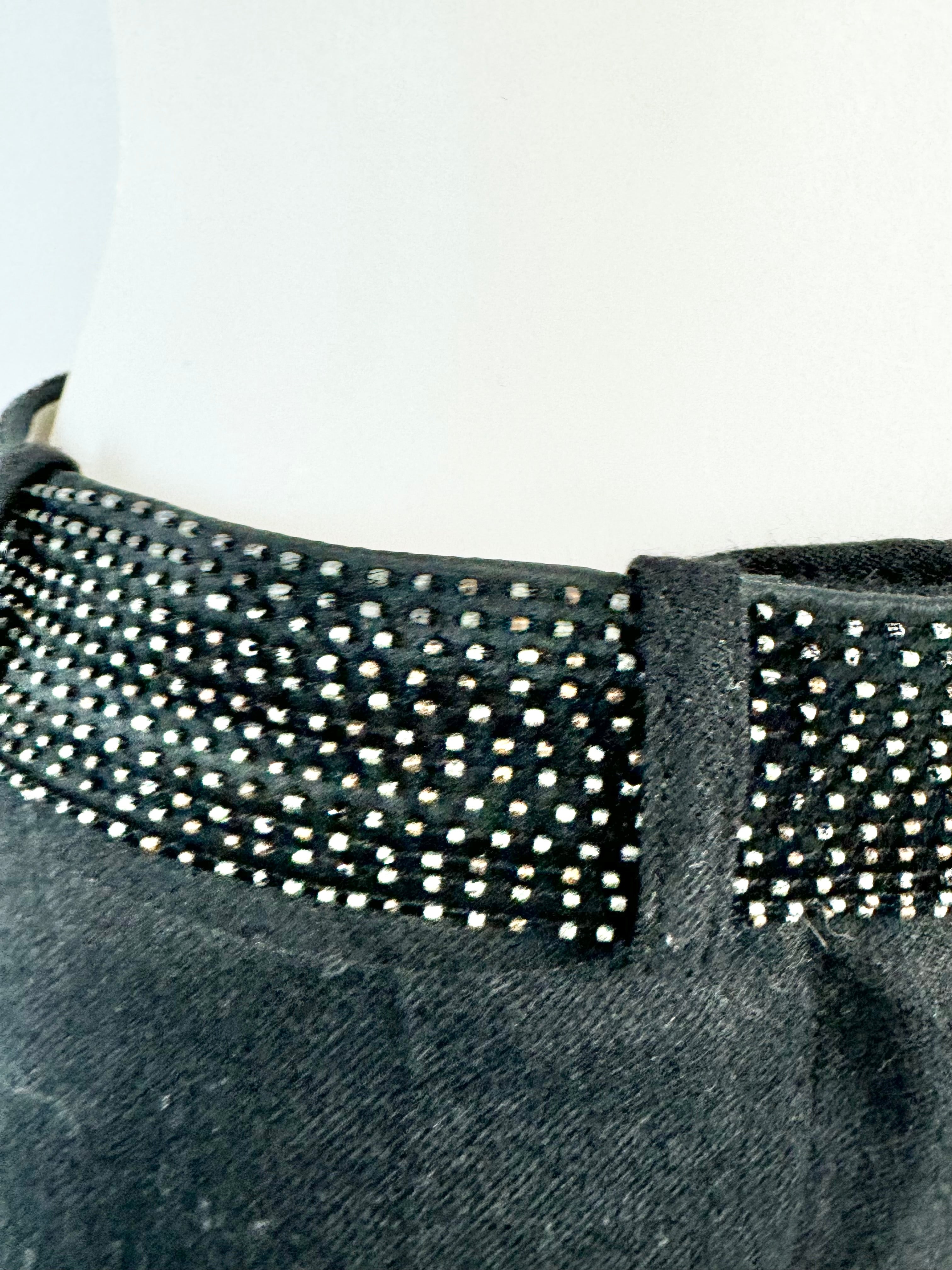 Chloe Black Wool Beaded Waist Slacks - AU10