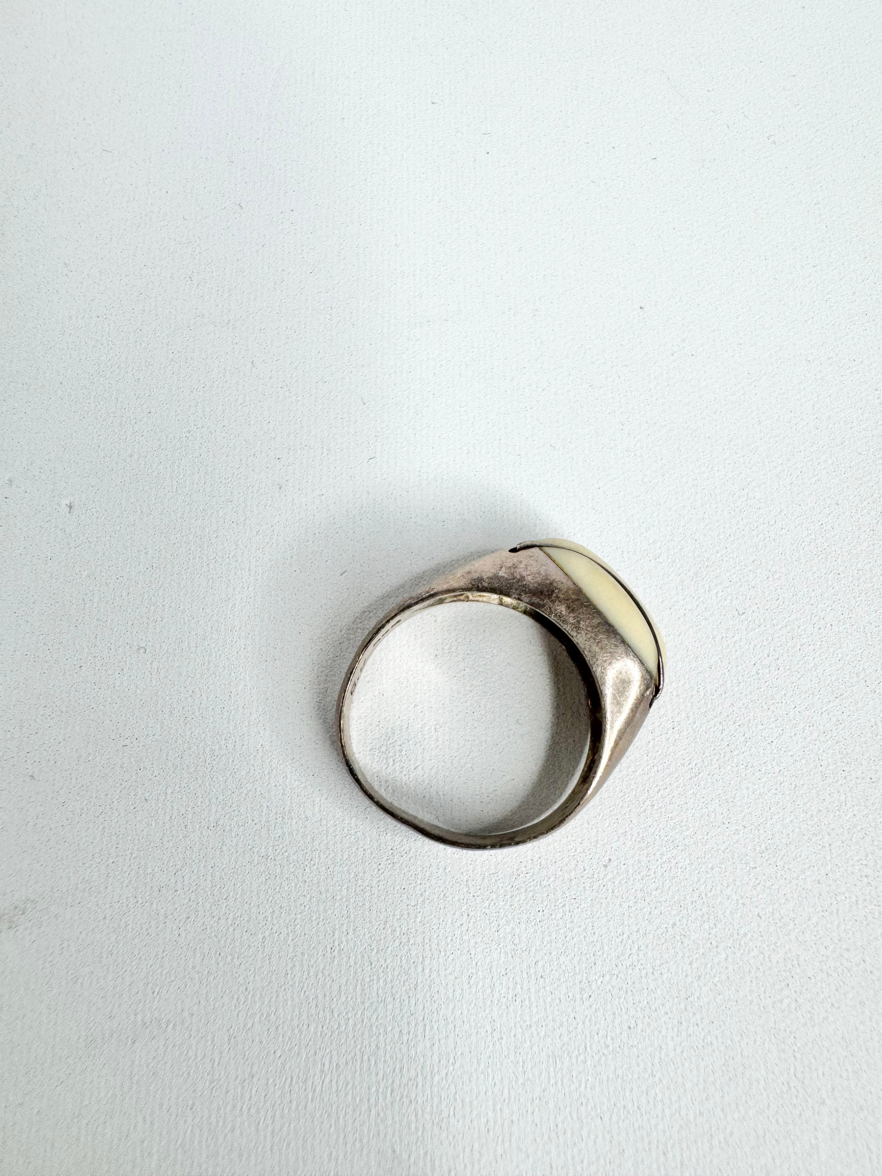 Vintage Silver Abstract Ring