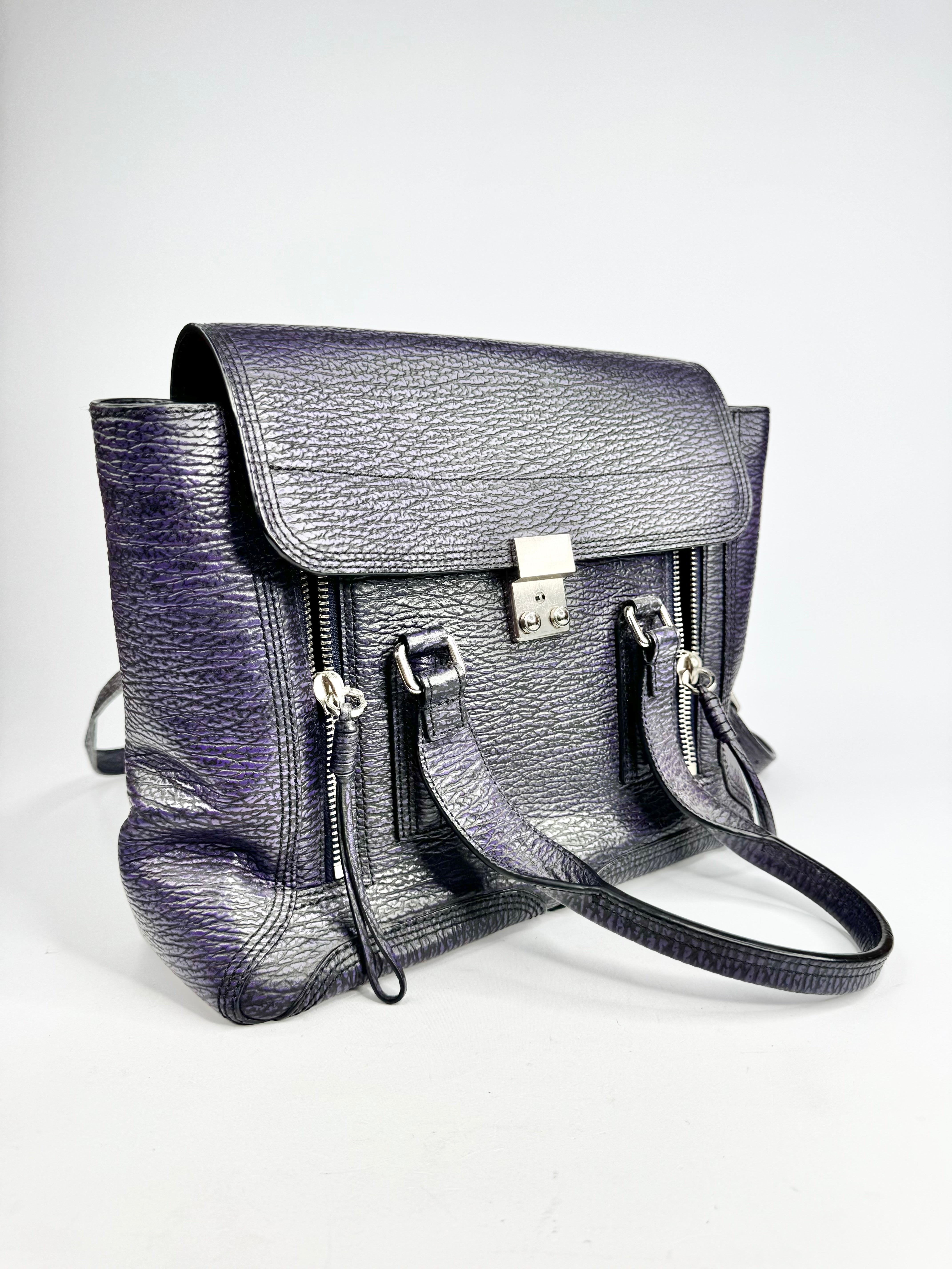3.1 Phillip Lim African Violet Shark Embossed 'Pashli' Handbag