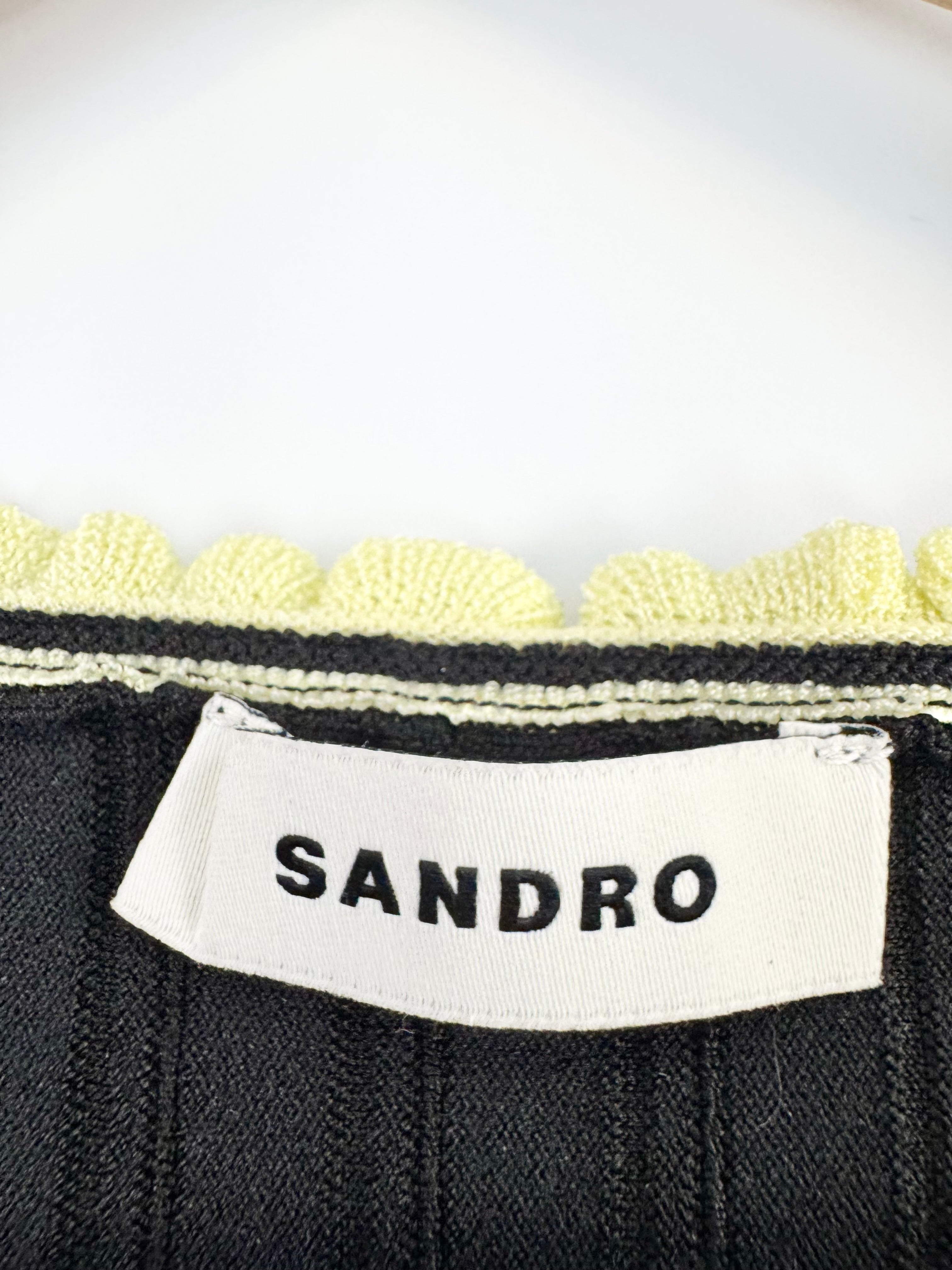 Sandro Black Flared Skirt Mini Dress - AU8