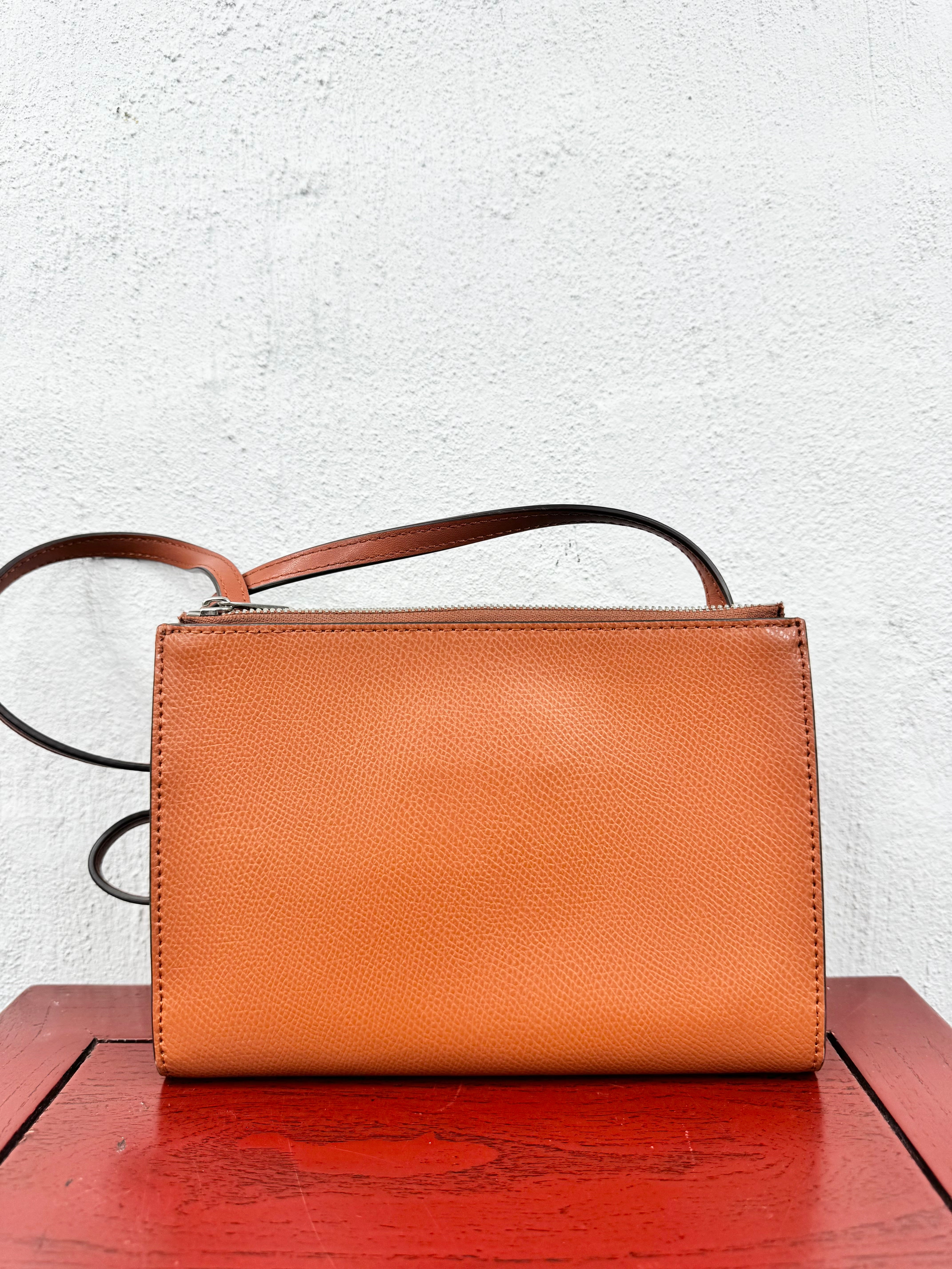Oroton Tan Leather Cross Body Bag