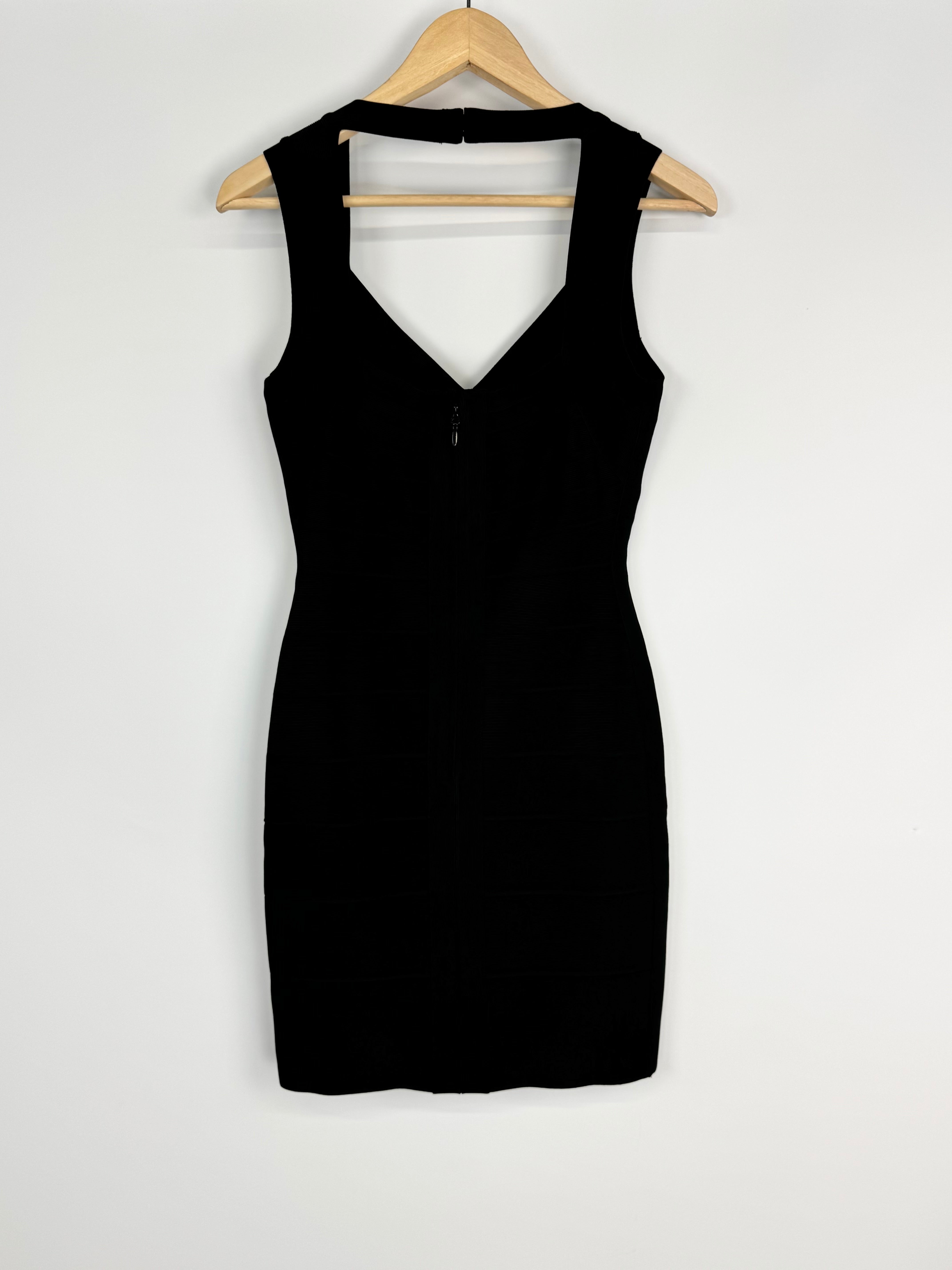 Iconic Herve Leger Black Bandage Dress - AU10/12