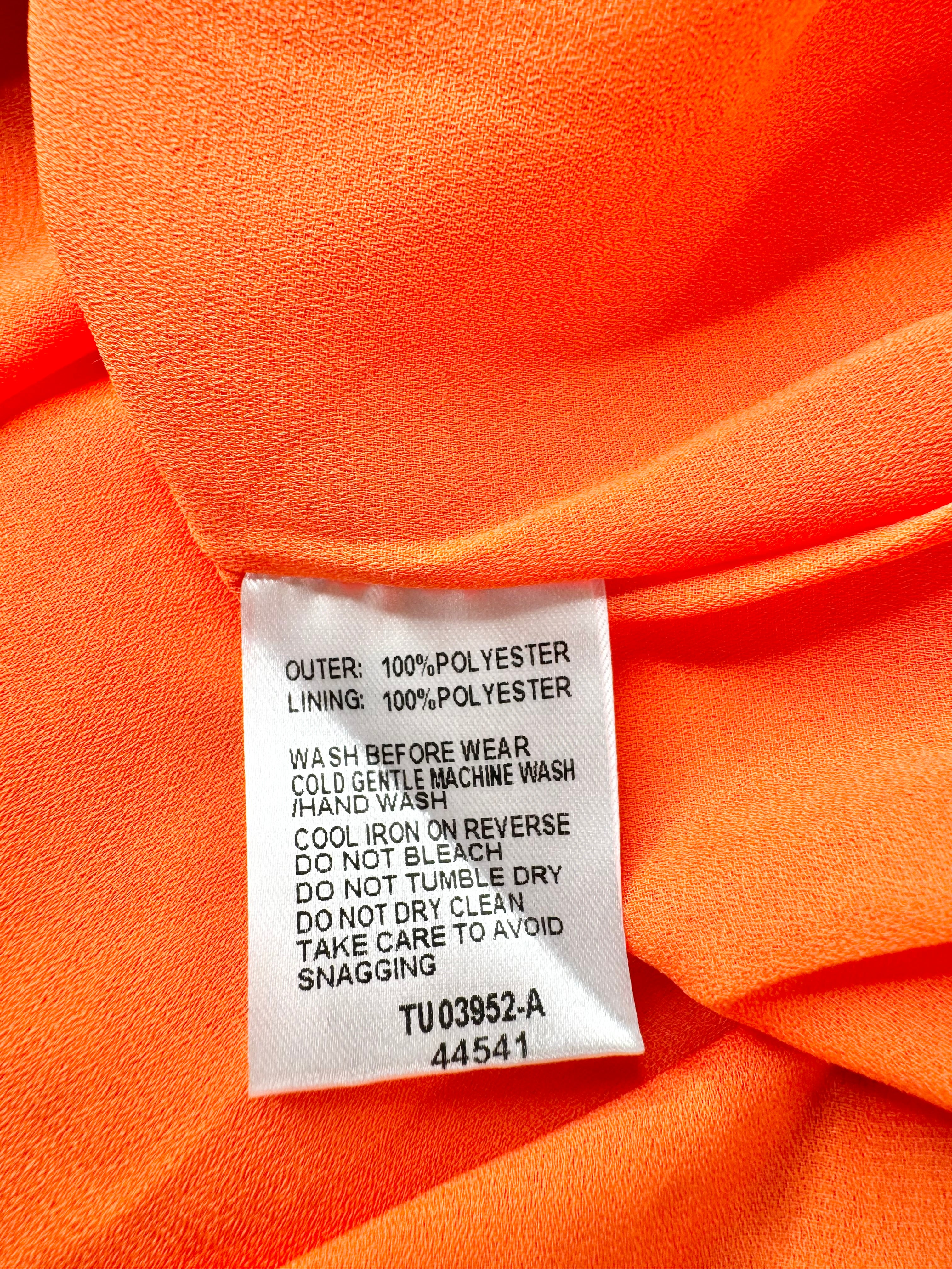 Tussah Orange Floral Off Shoulder Gown - AU14