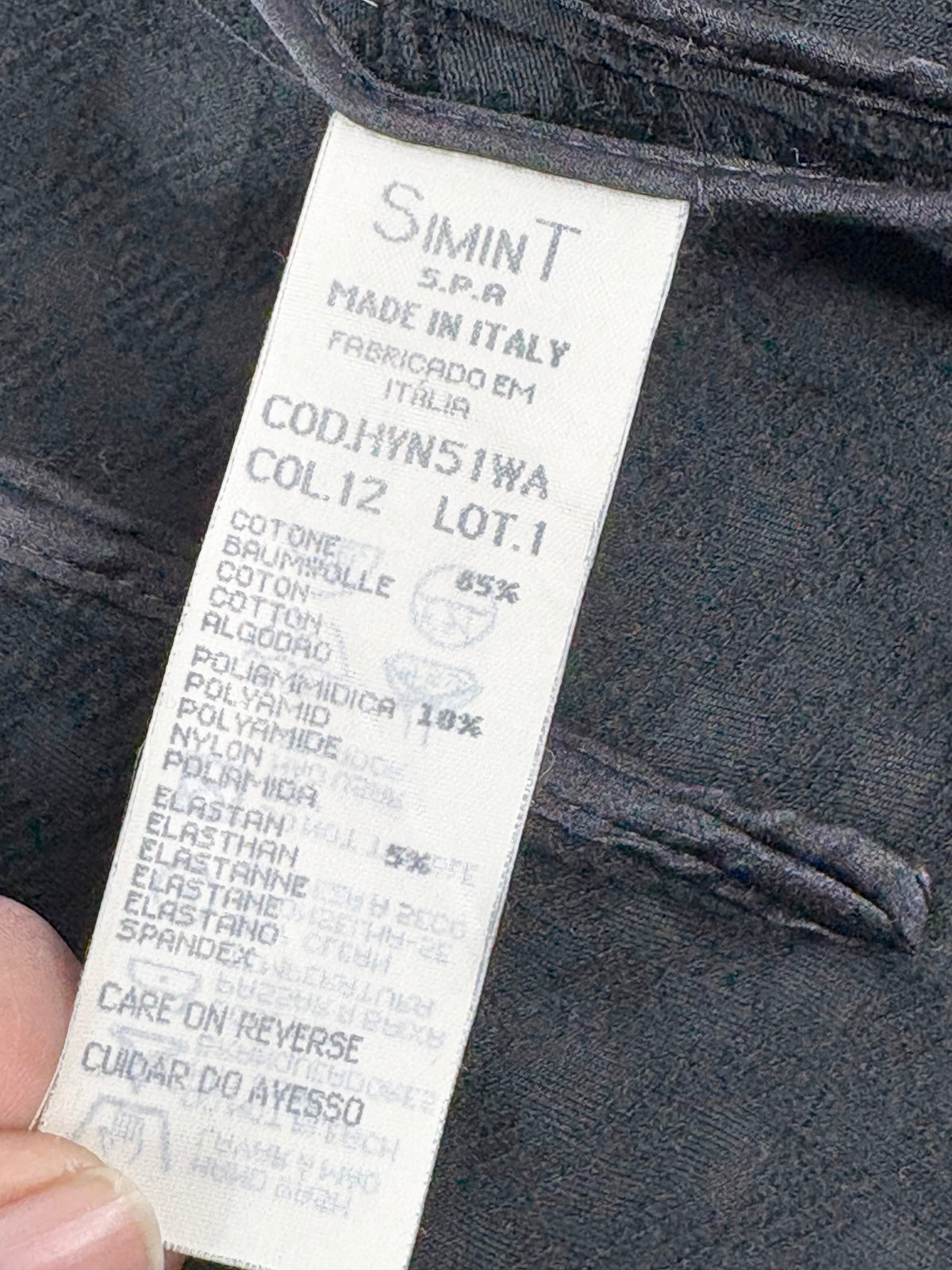 Vintage 80s Giorgio Armani Black Felted-Check Jacket - AU10/12
