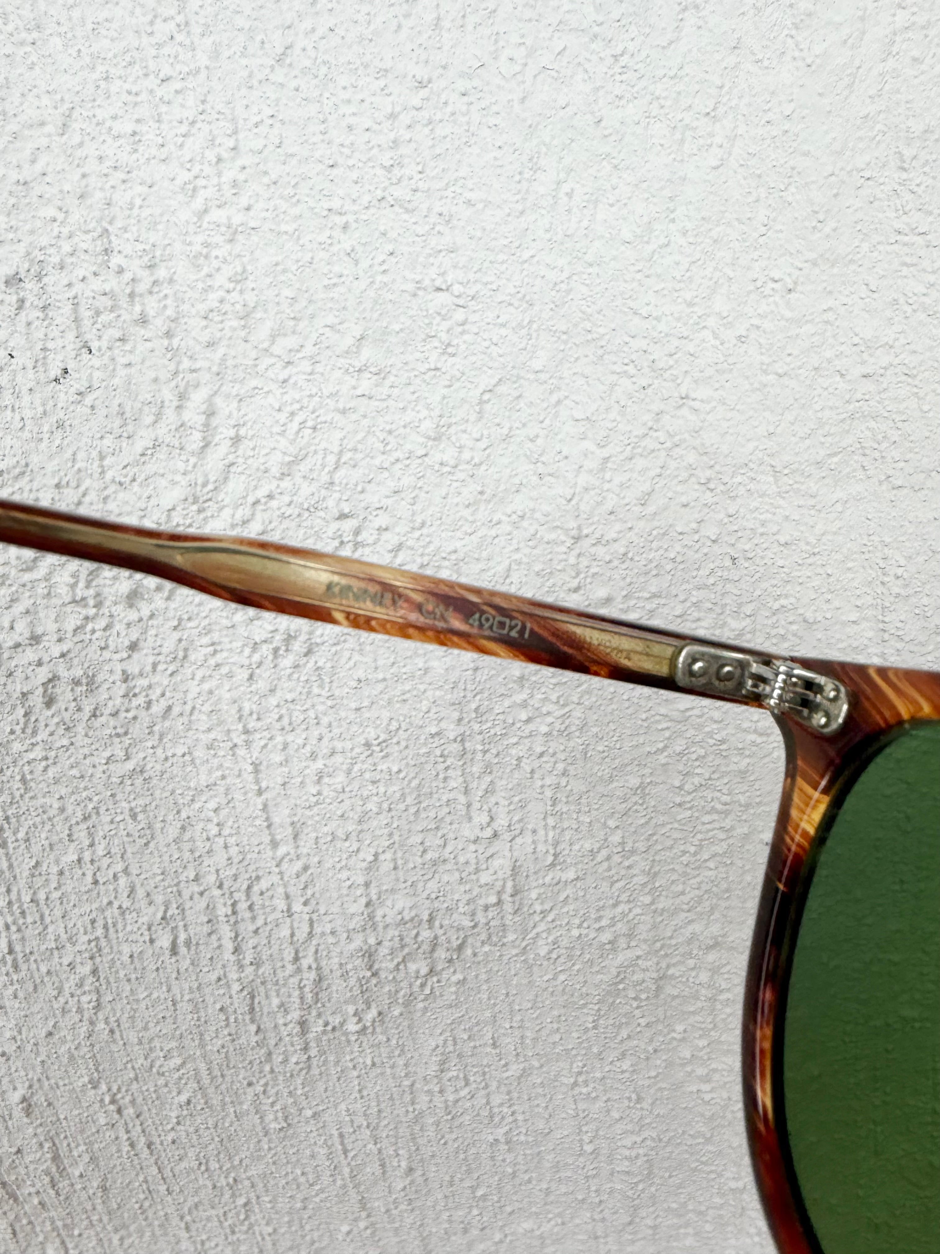 Garrett Leight 'Kinney' Pacific Teak/Semi-Flat Pure G15 Polar Sunglasses