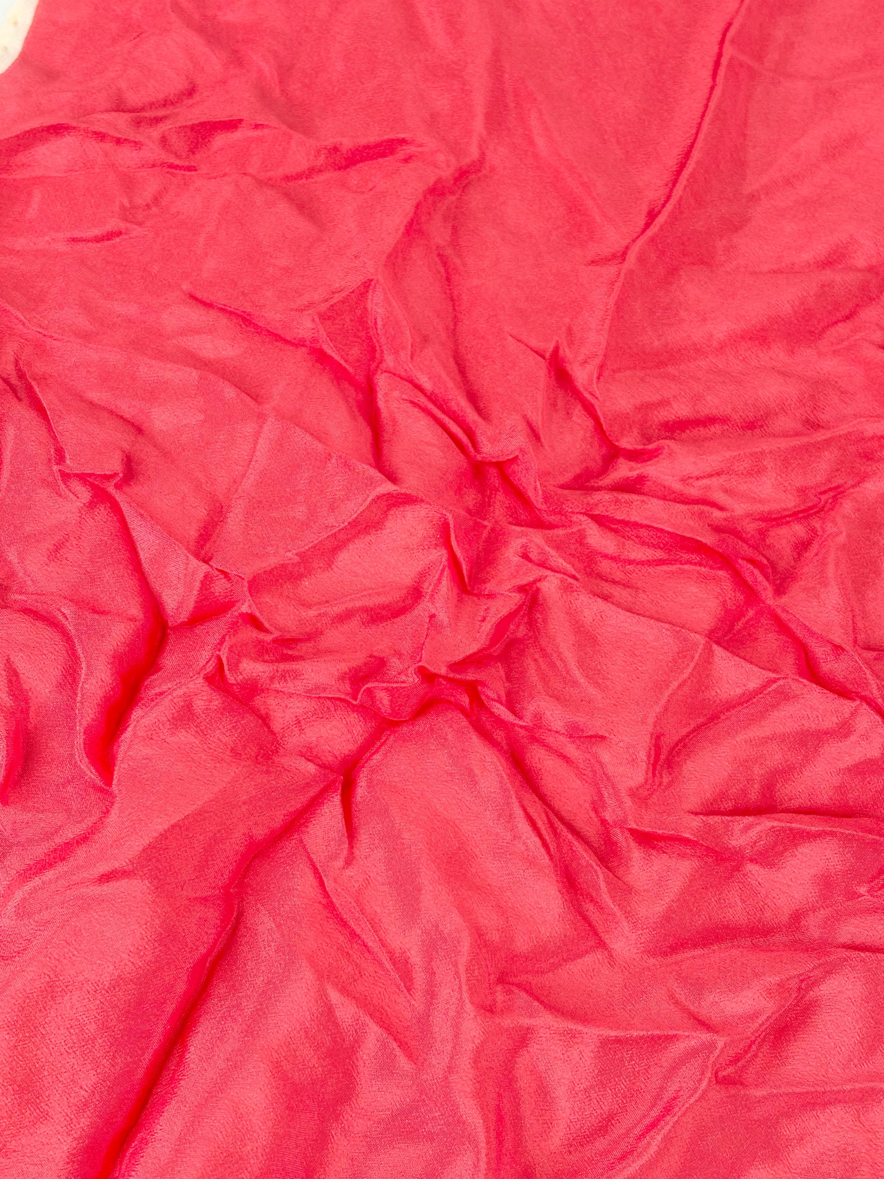 Oroton Vintage Salmon-Pink Silk Scarf