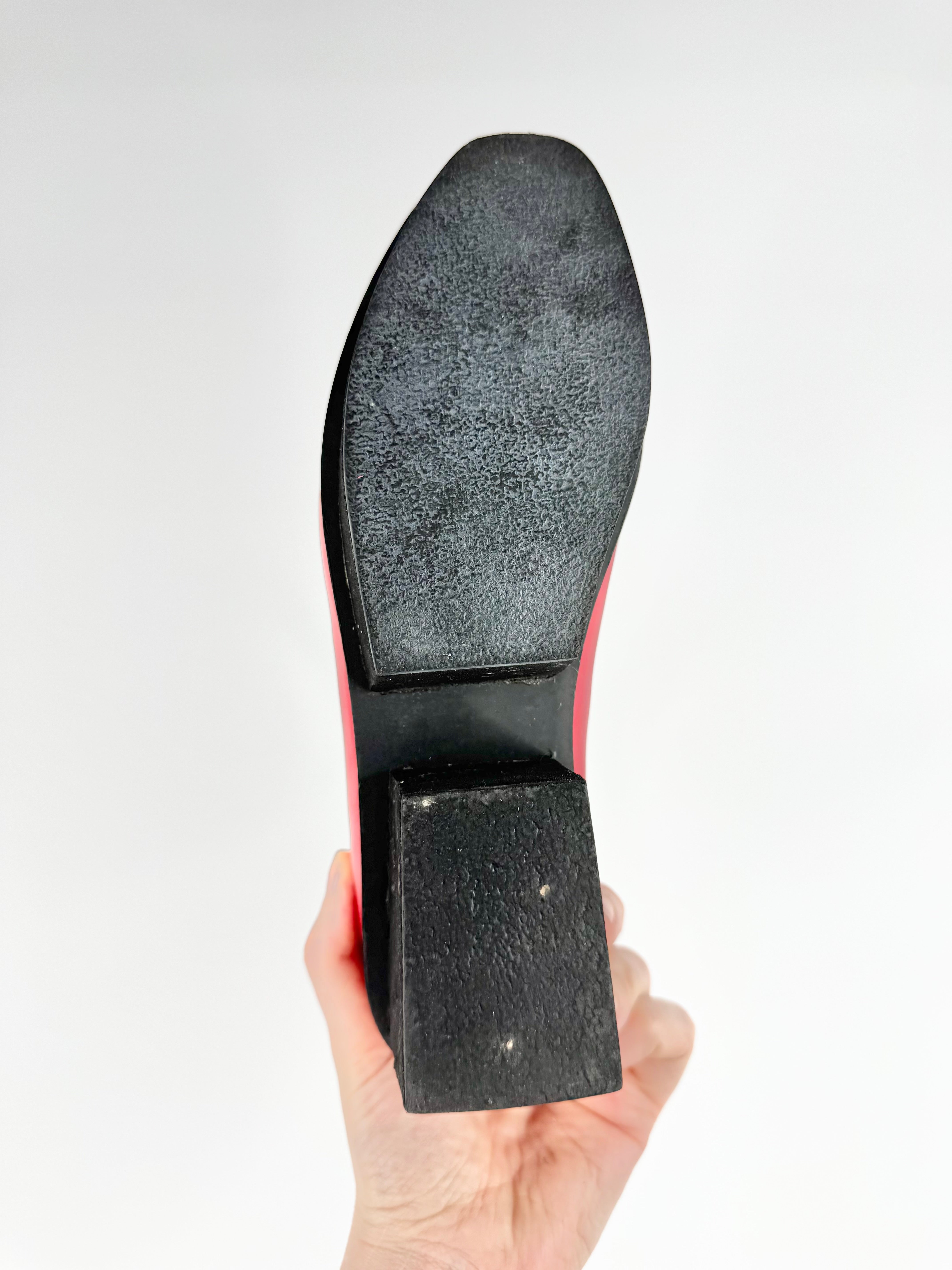 Heaven Please Red Platform Lace Ups - EU36