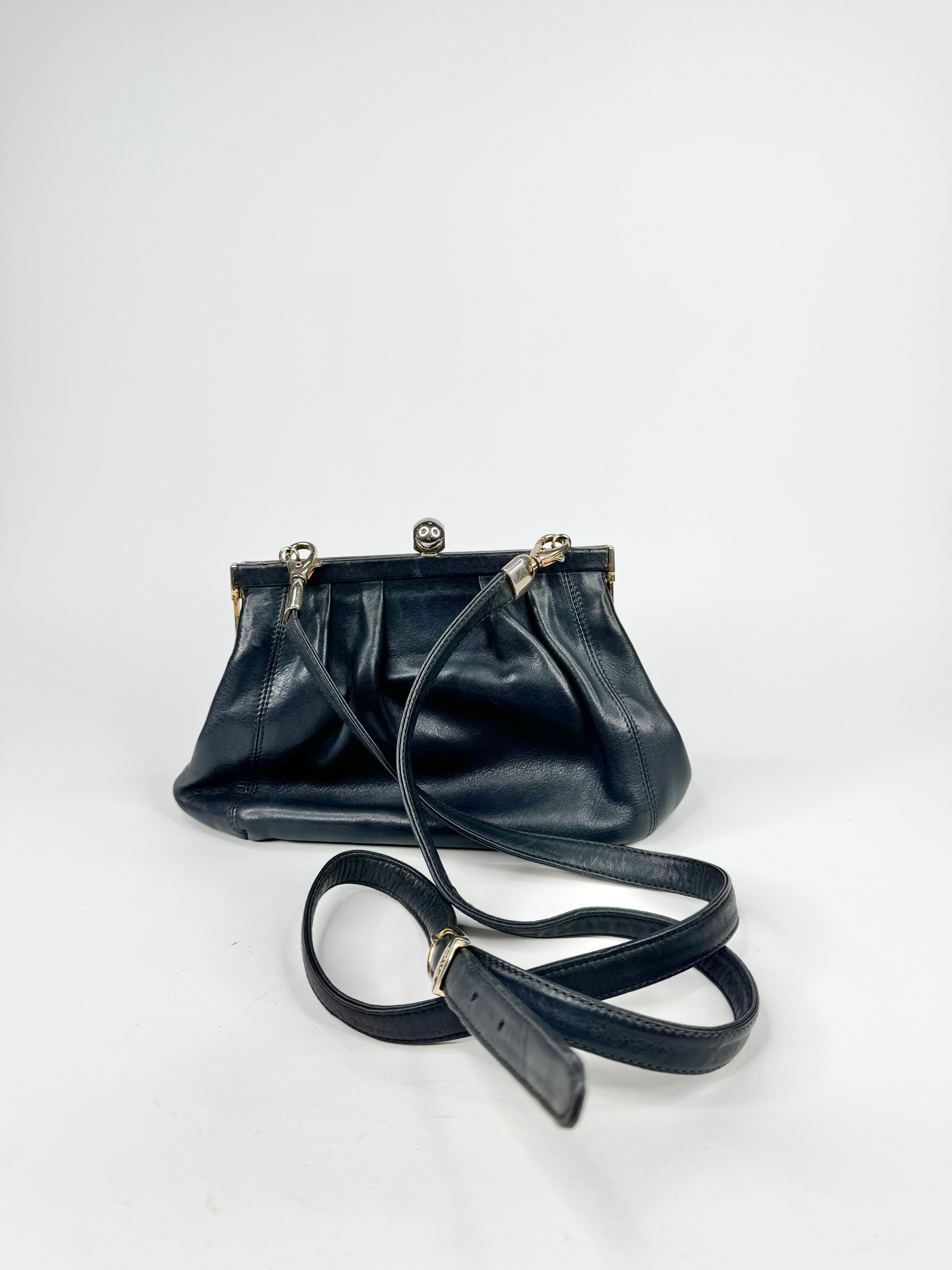 Bettina Midnight Blue Leather Cross Body Purse Purse