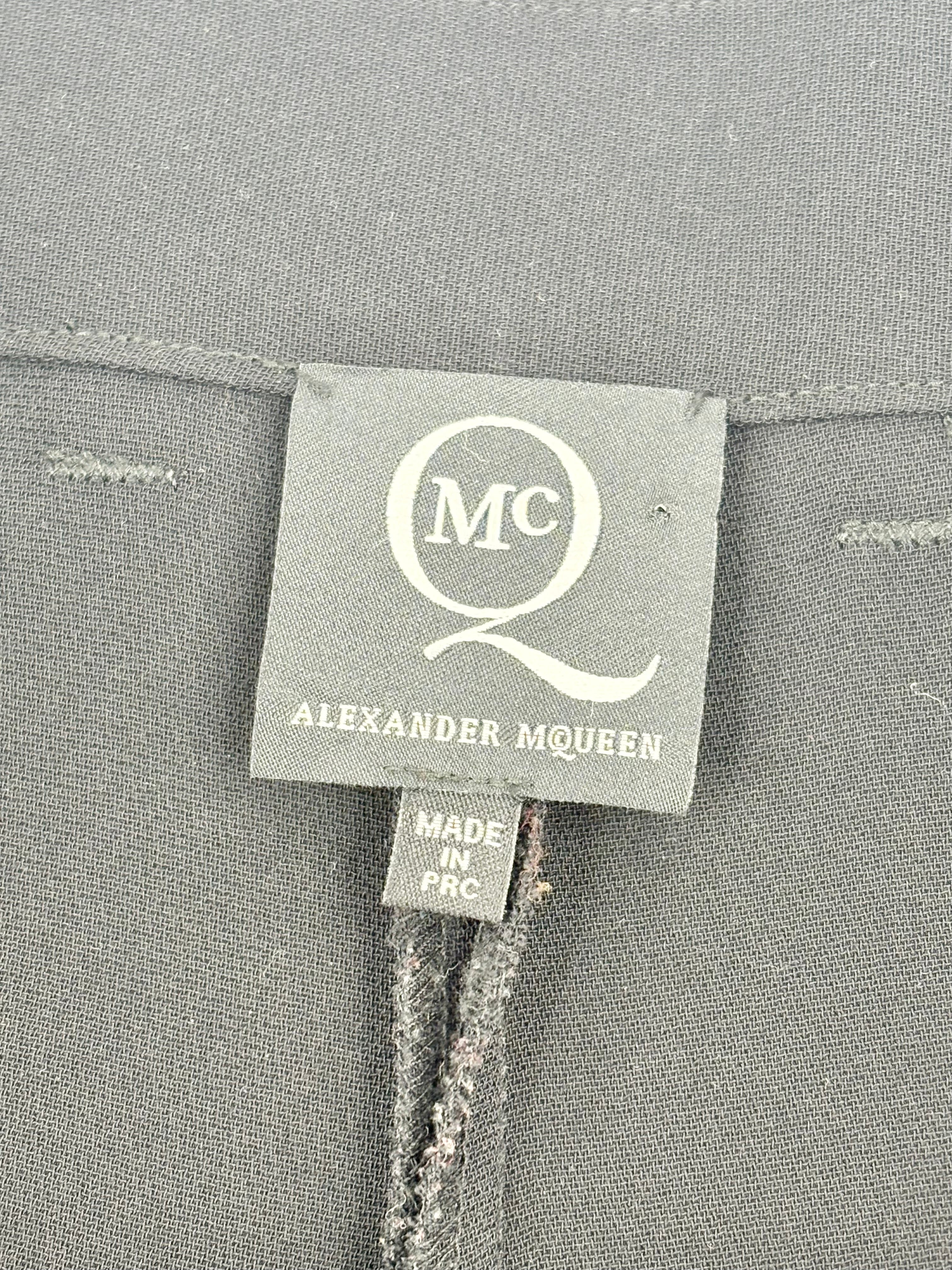 McQ Alexander McQueen Black Pleat Wide-Leg 3/4 Pant - AU10/12