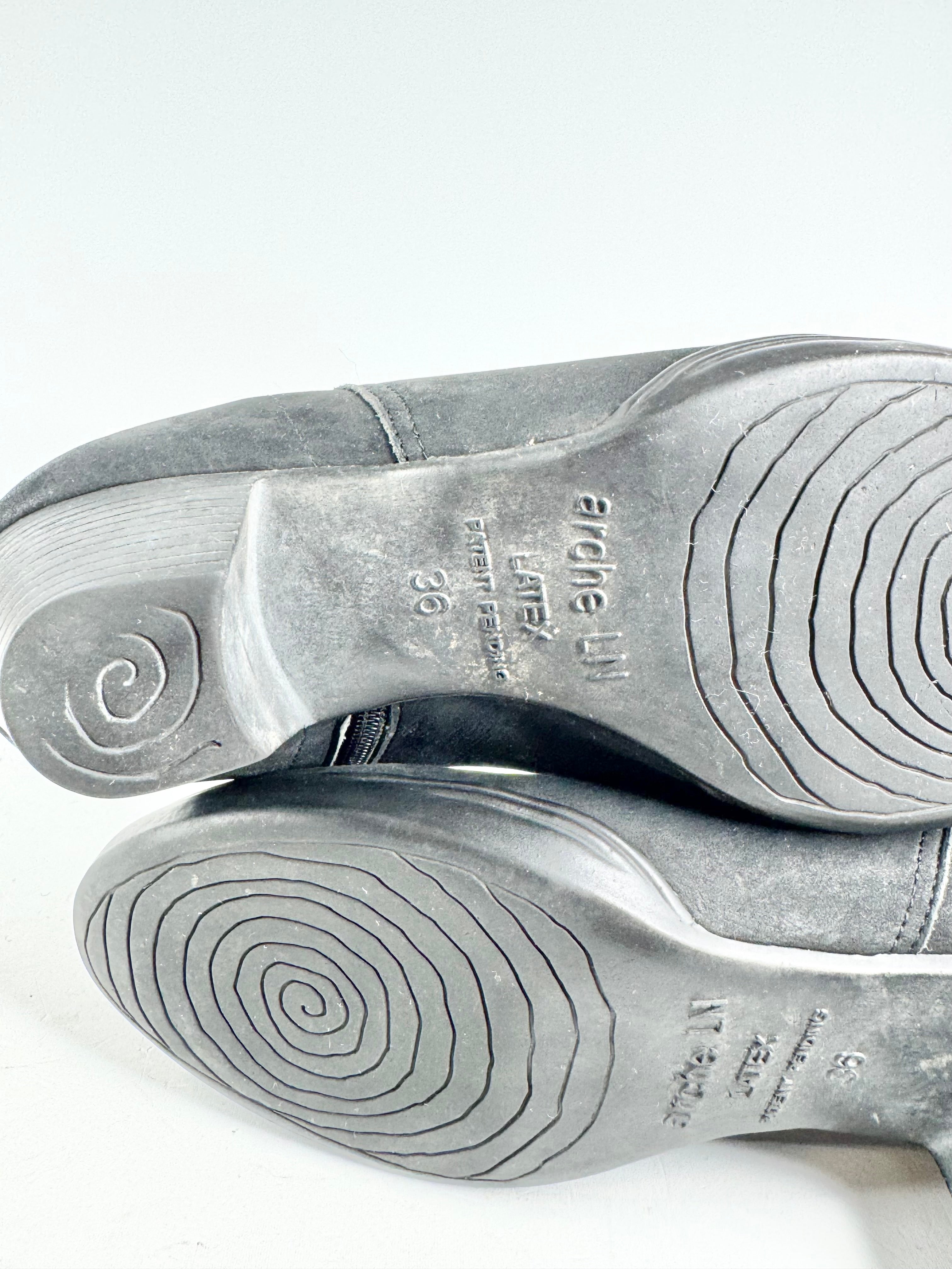 Arche Black Latex Calf Boots - EU36