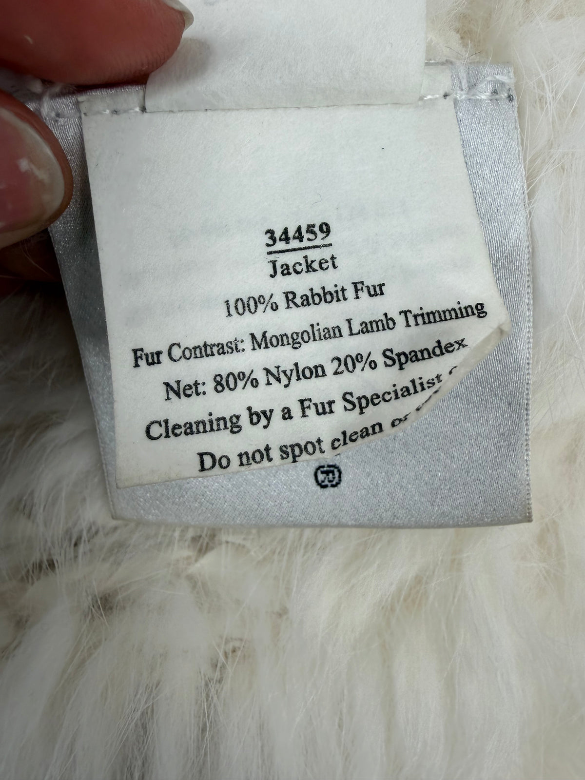 Harry Who White Rabbit Fur Crop cardigan - AU8