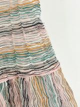 YMC London Multicolour Striped 'Perhacs' Sheer Dress - AU8