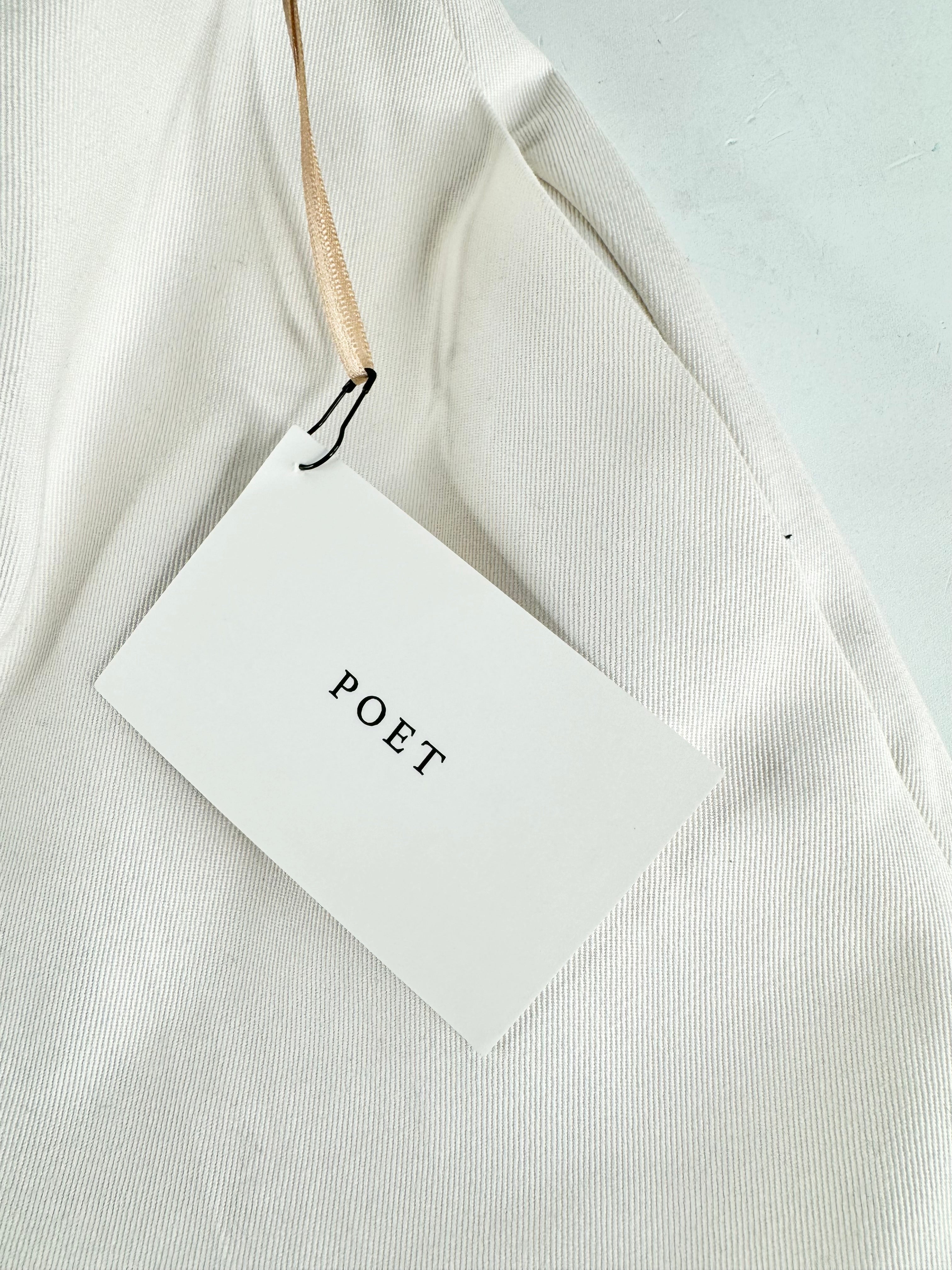 Poet Studio 'Vir' Talc White Slacks NWT - AU6