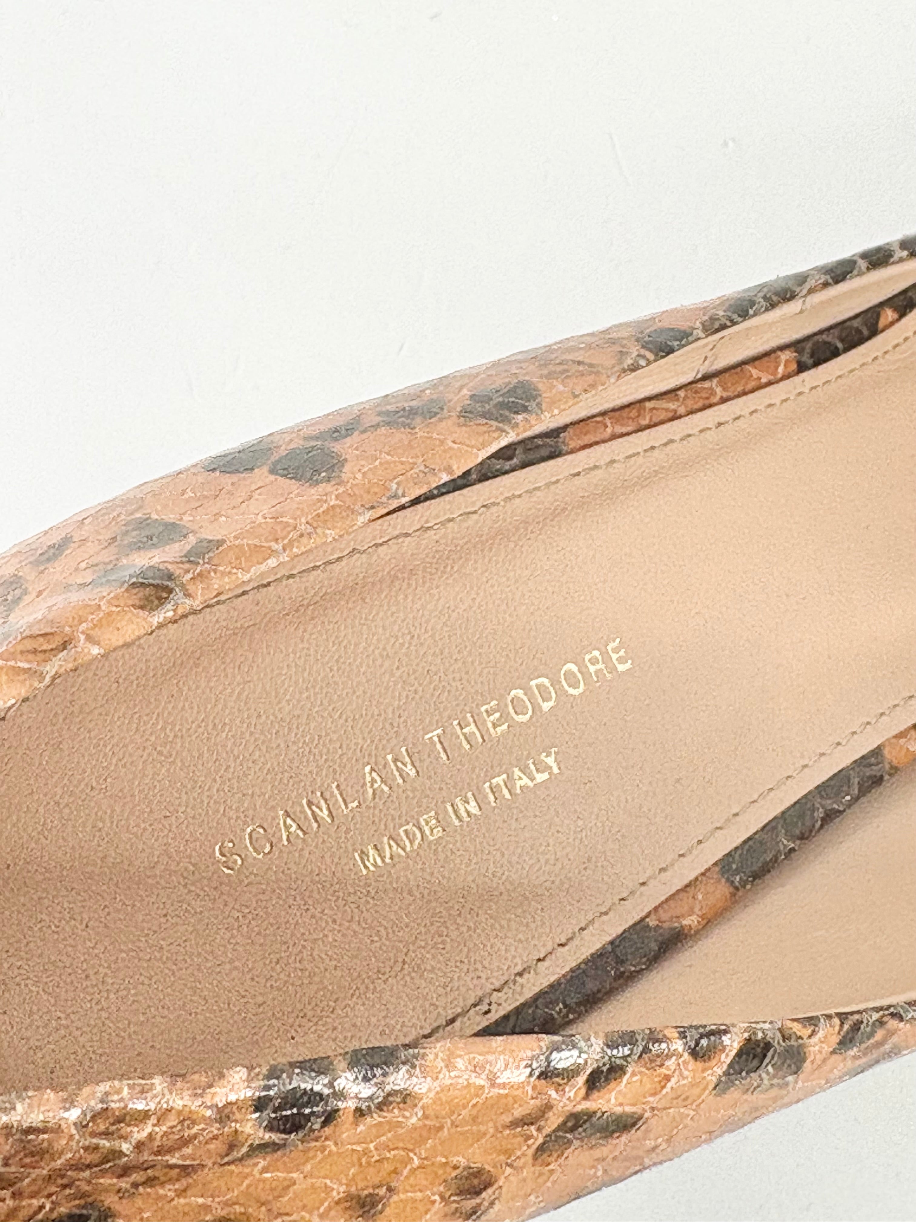 Scanlan Theodore Snake-Print Leather Pumps - EU41