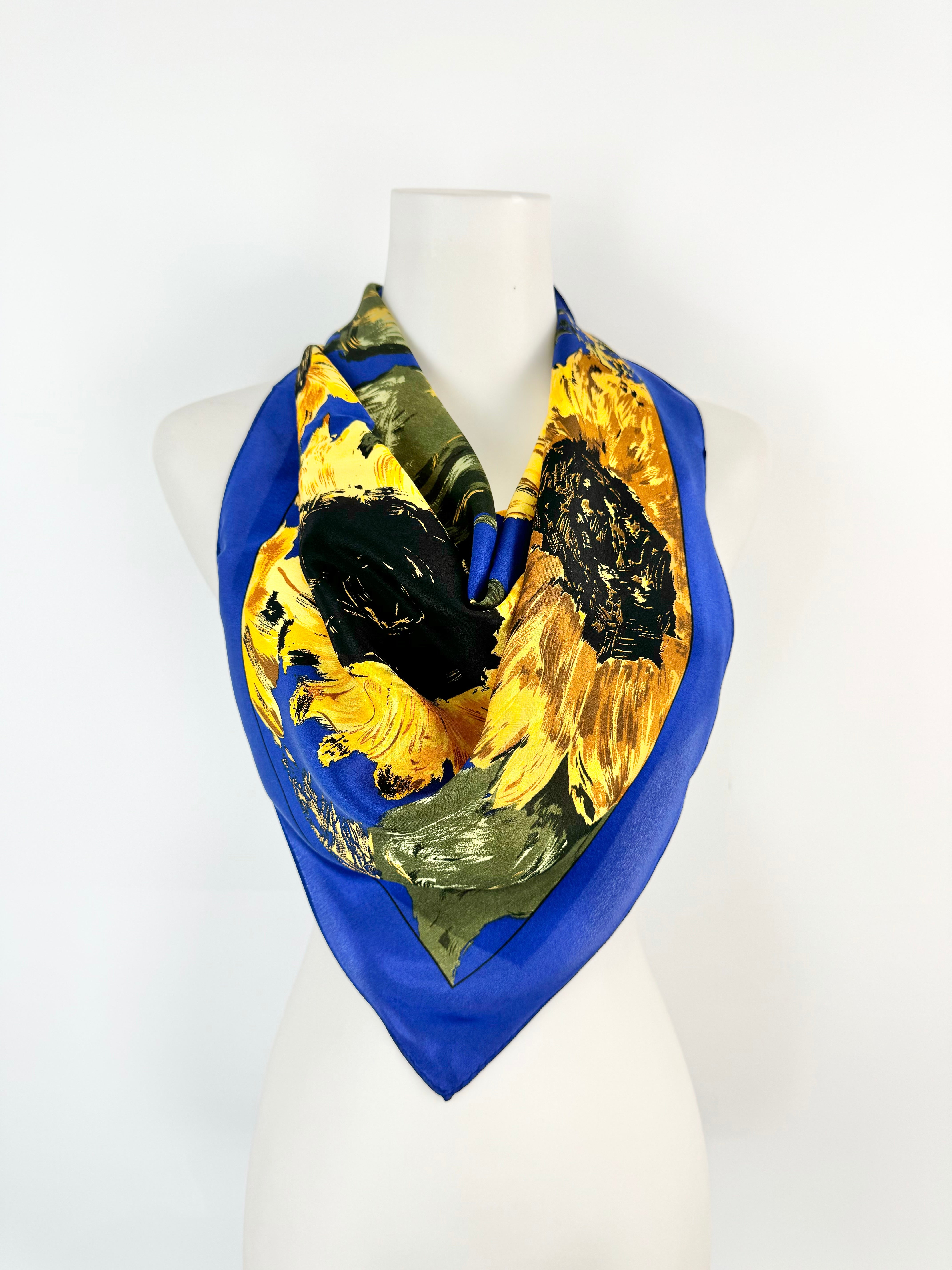 Vintage Metropolitan Museum of Art Impressionist Sunflowers Scarf